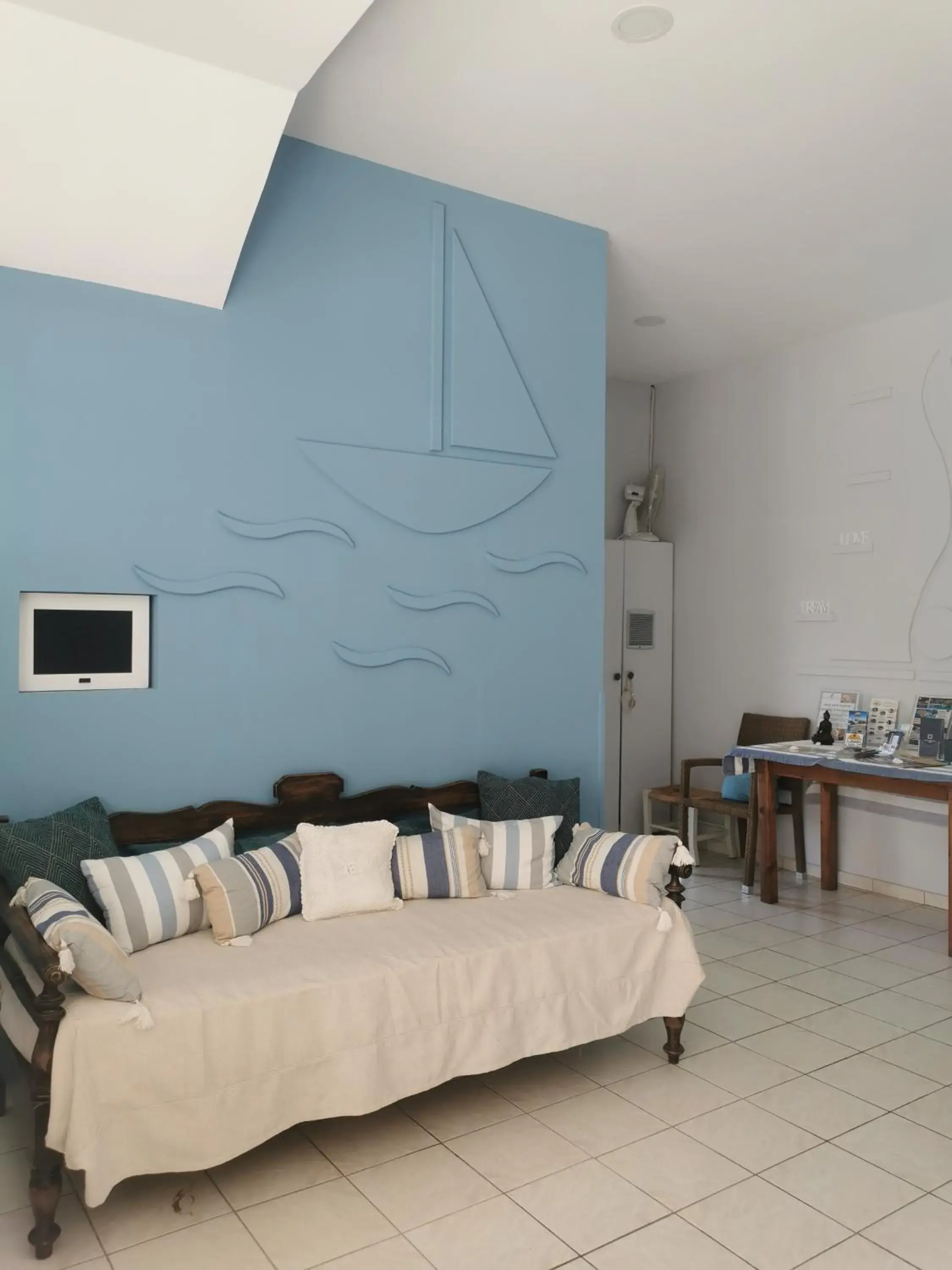 Lobby or reception, Bed in Naiades Almiros Hotel Lobby or reception, Bed in Naiades Almiros Hotel