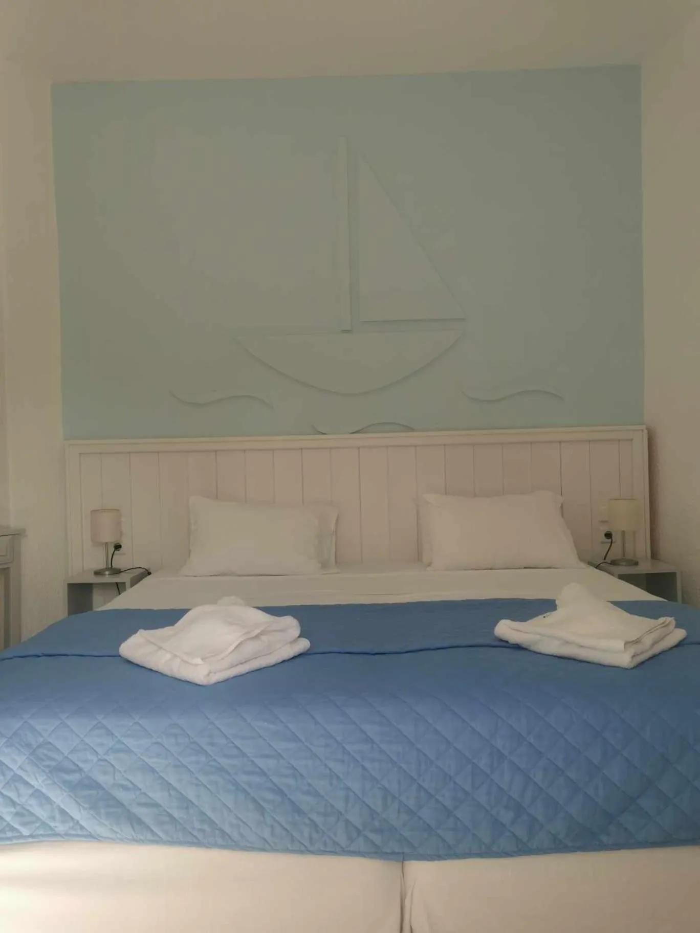 Bed in Naiades Almiros Hotel