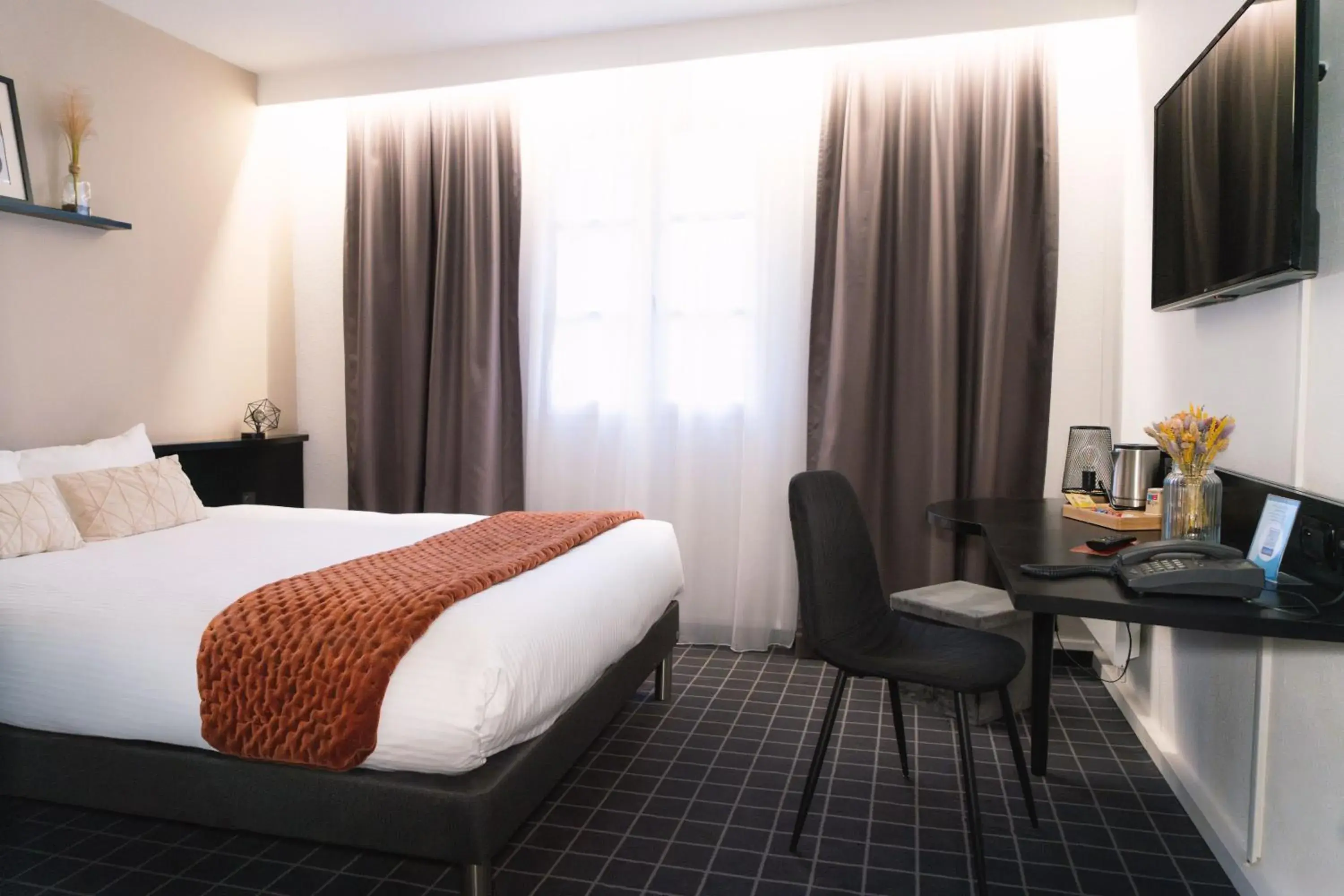 Bed in Hôtel du Beffroi Gravelines Dunkerque Bed in Hôtel du Beffroi Gravelines Dunkerque