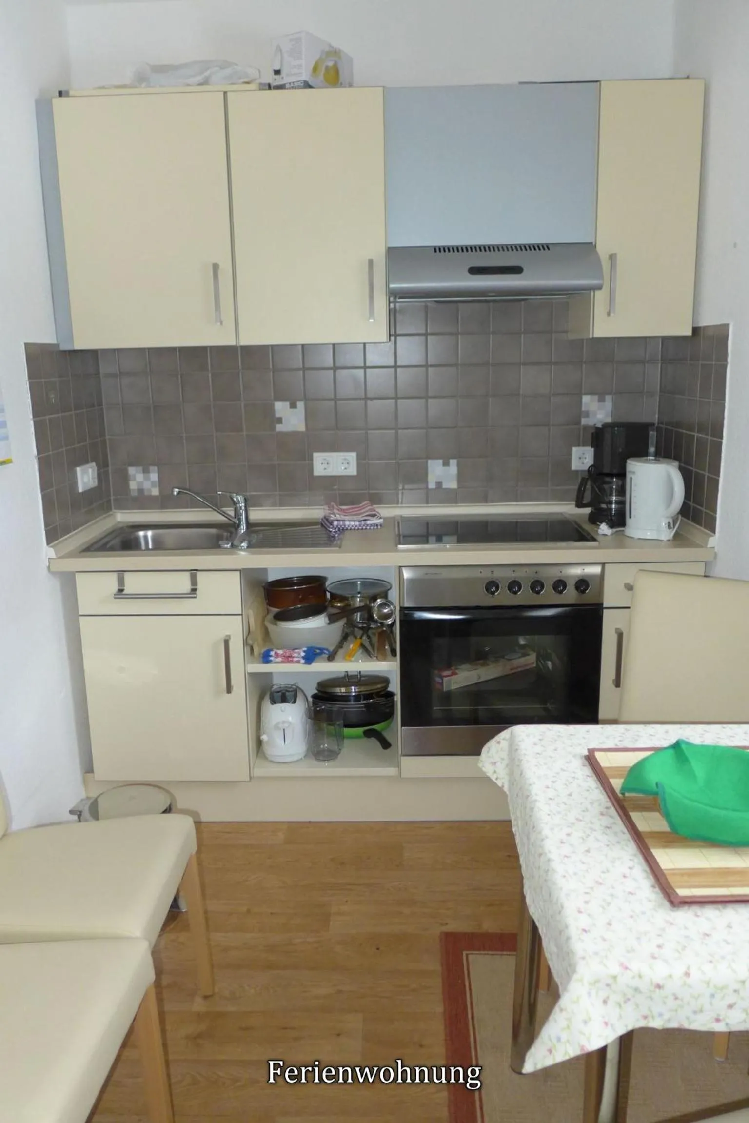 Kitchen or kitchenette in Pension Haus Linden
