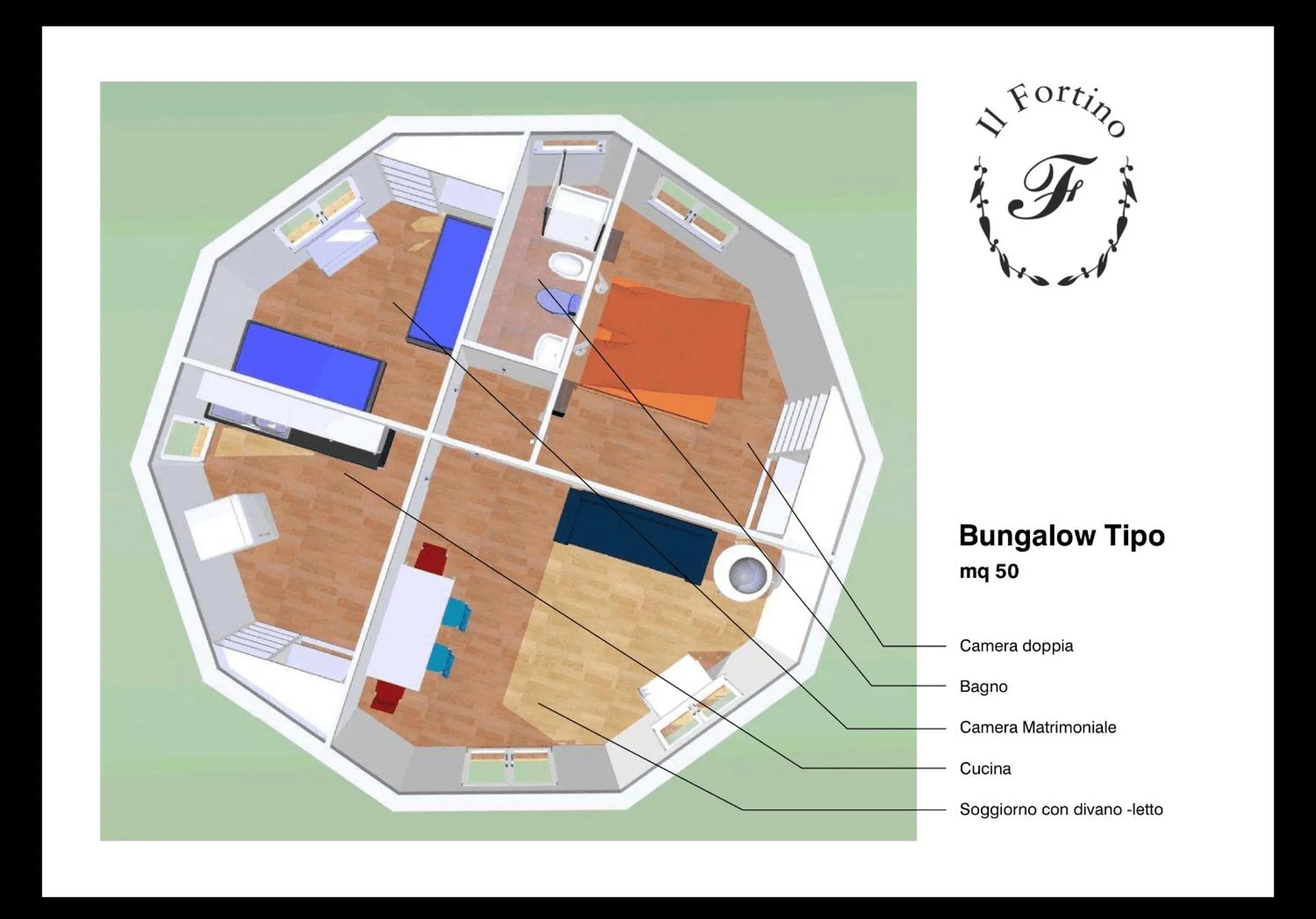 Floor plan in Residence Il Fortino