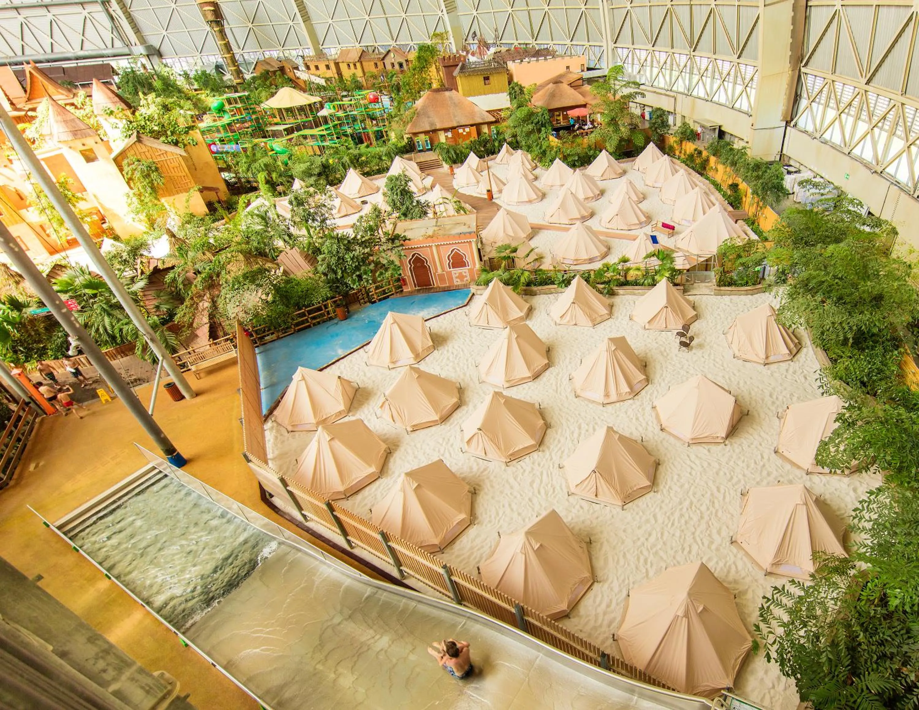 Bird's eye view in Tropical Islands