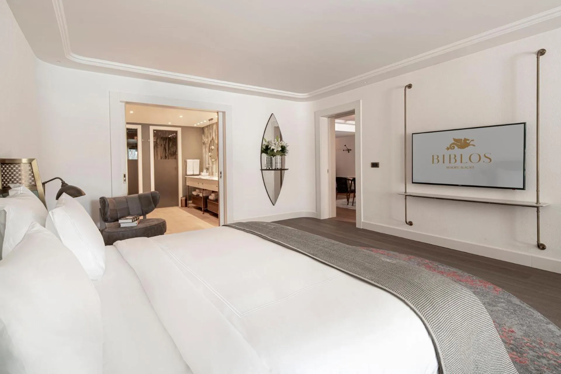 TV and multimedia, Bed in Biblos Resort Alaçatı