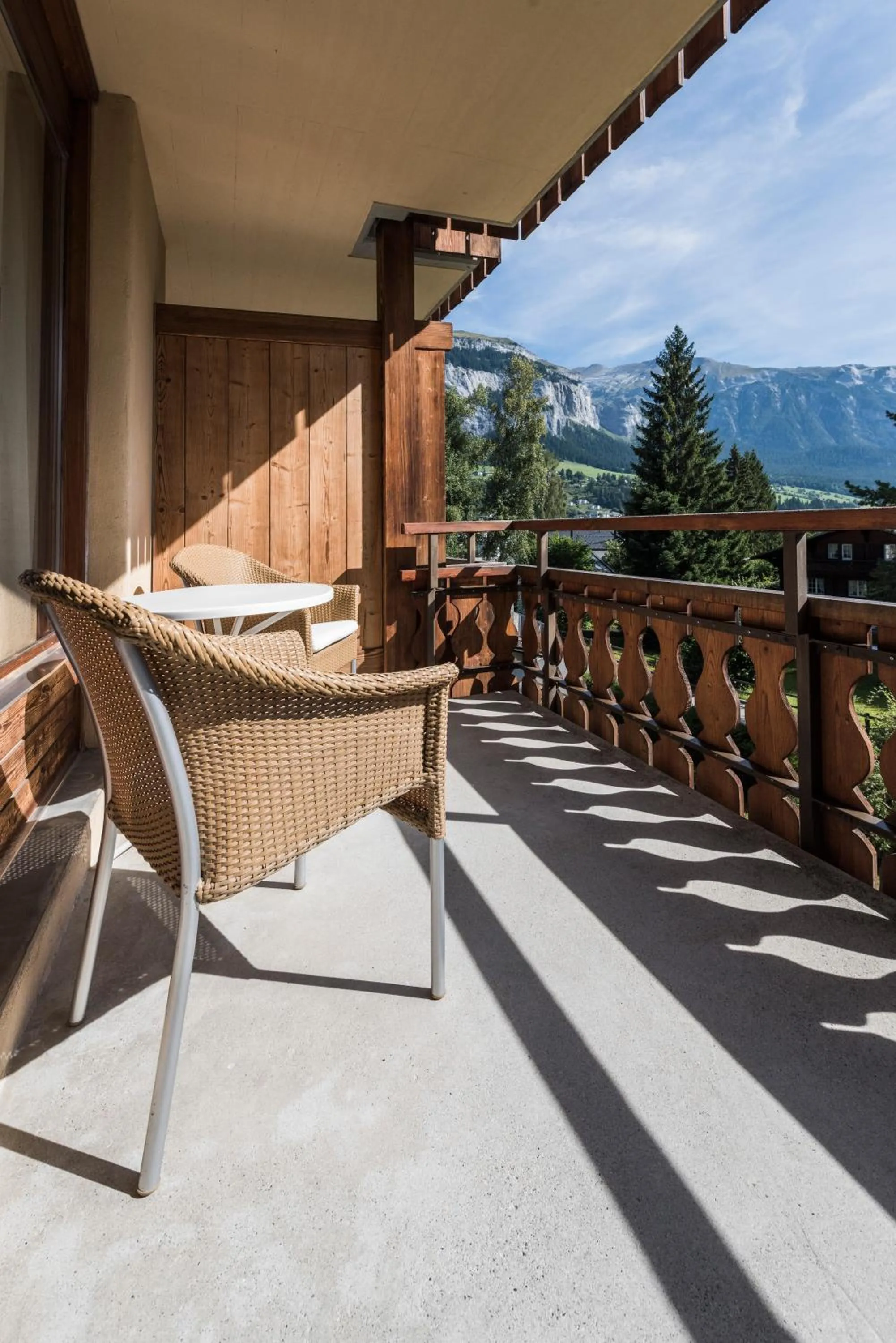 Balcony/Terrace in Soldanella by Hotel Adula