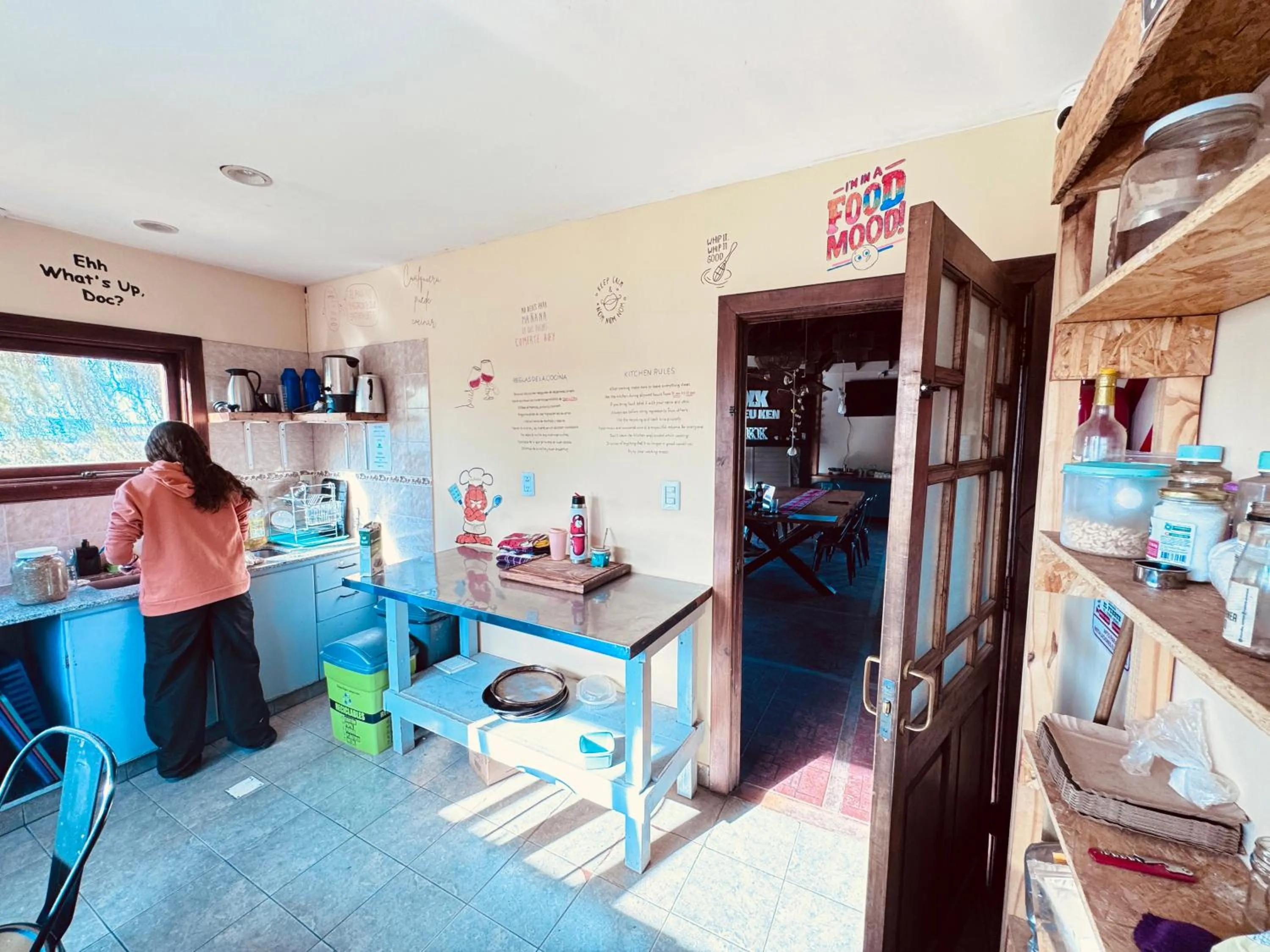 Kitchen or kitchenette in Cabañas y Hostel I Keu Ken