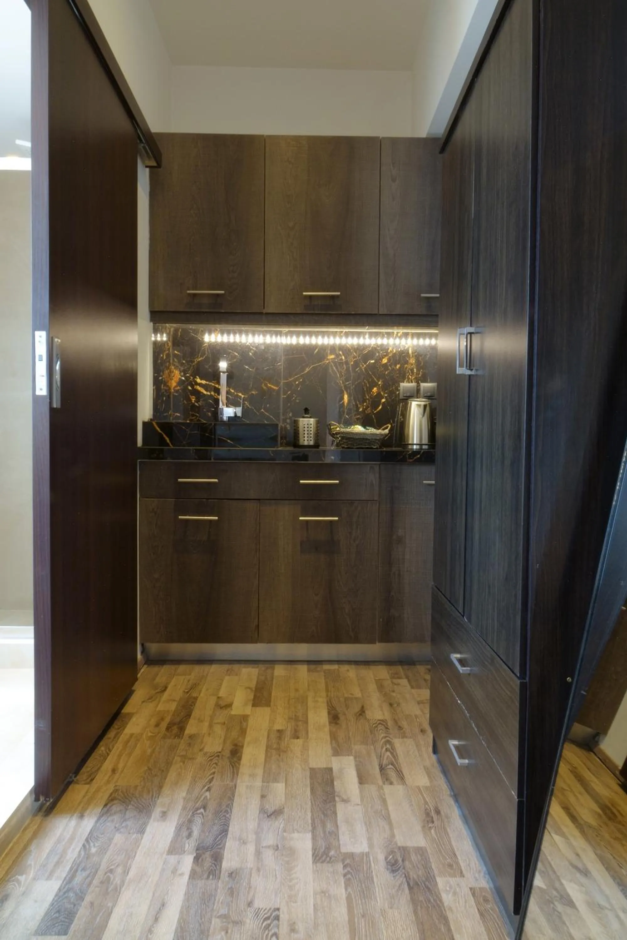 Kitchen or kitchenette in The Athens Version Luxury Suites