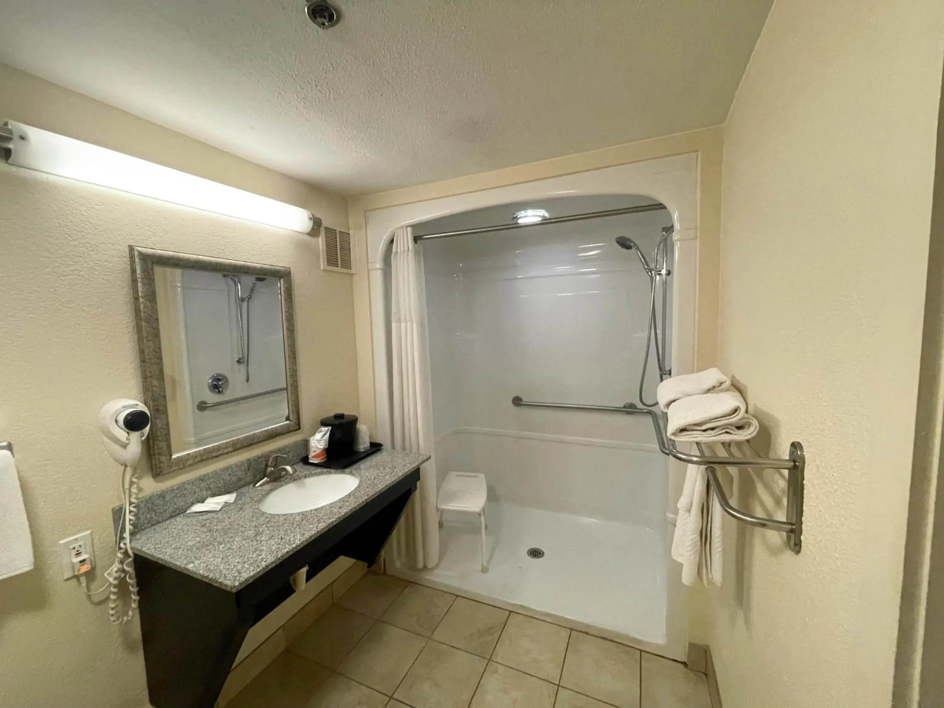Facility for disabled guests, Bathroom in Motel 6 Oklahoma City OK Fairgrounds West
