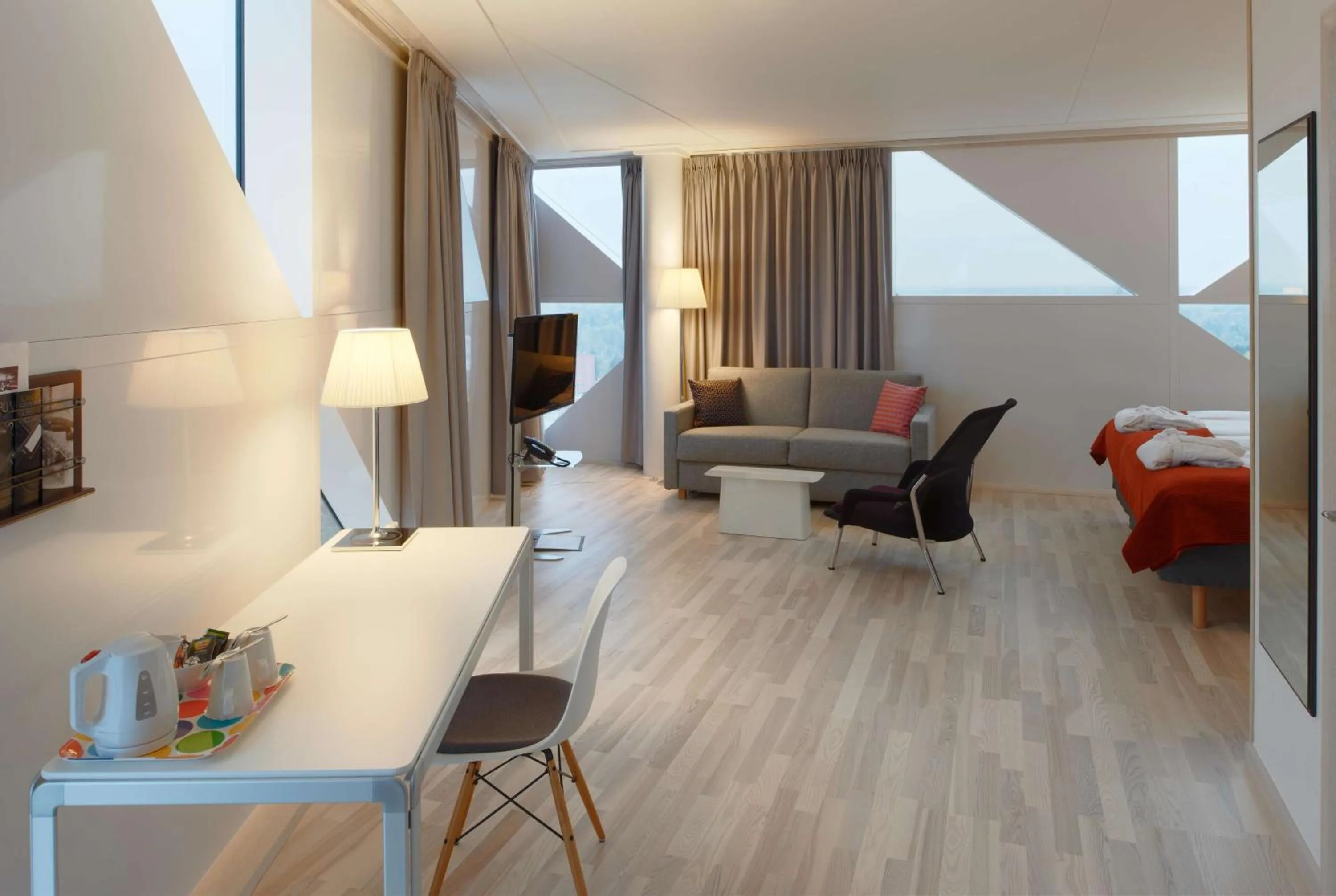 Bedroom in Scandic Victoria Tower