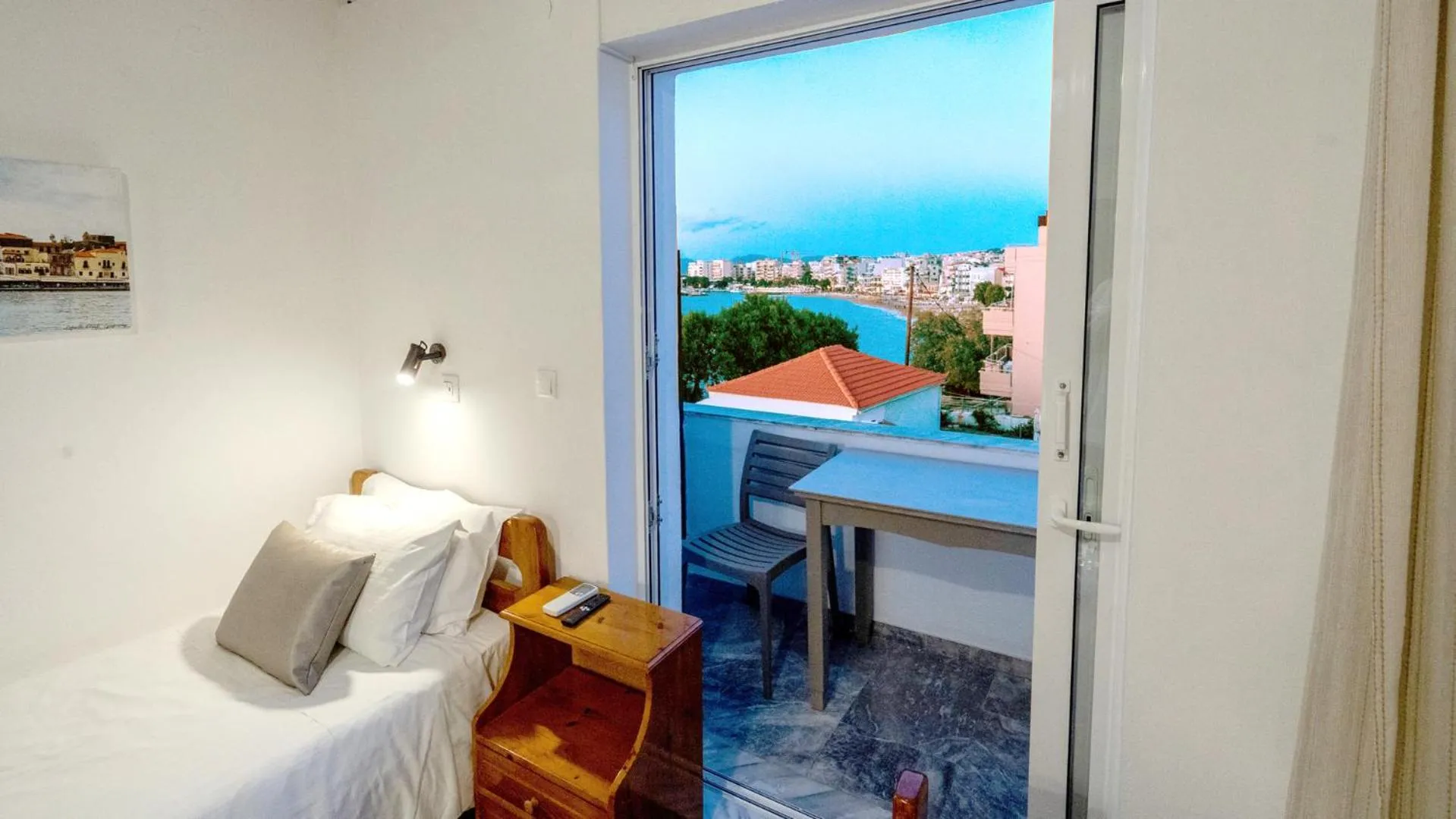 View (from property/room), Bed in Klinakis Beach Hotel