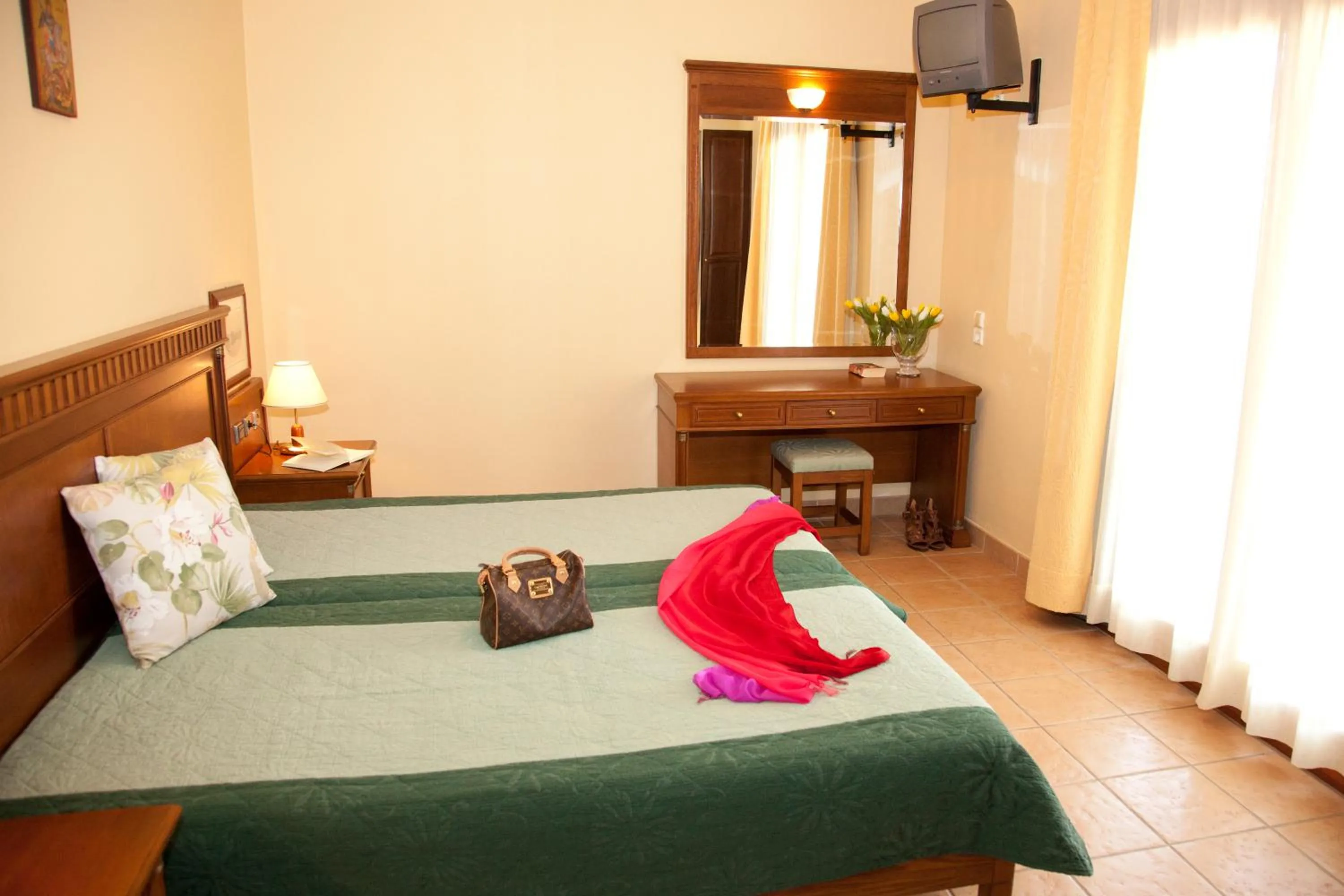 Bedroom in Mylos Hotel Apartments