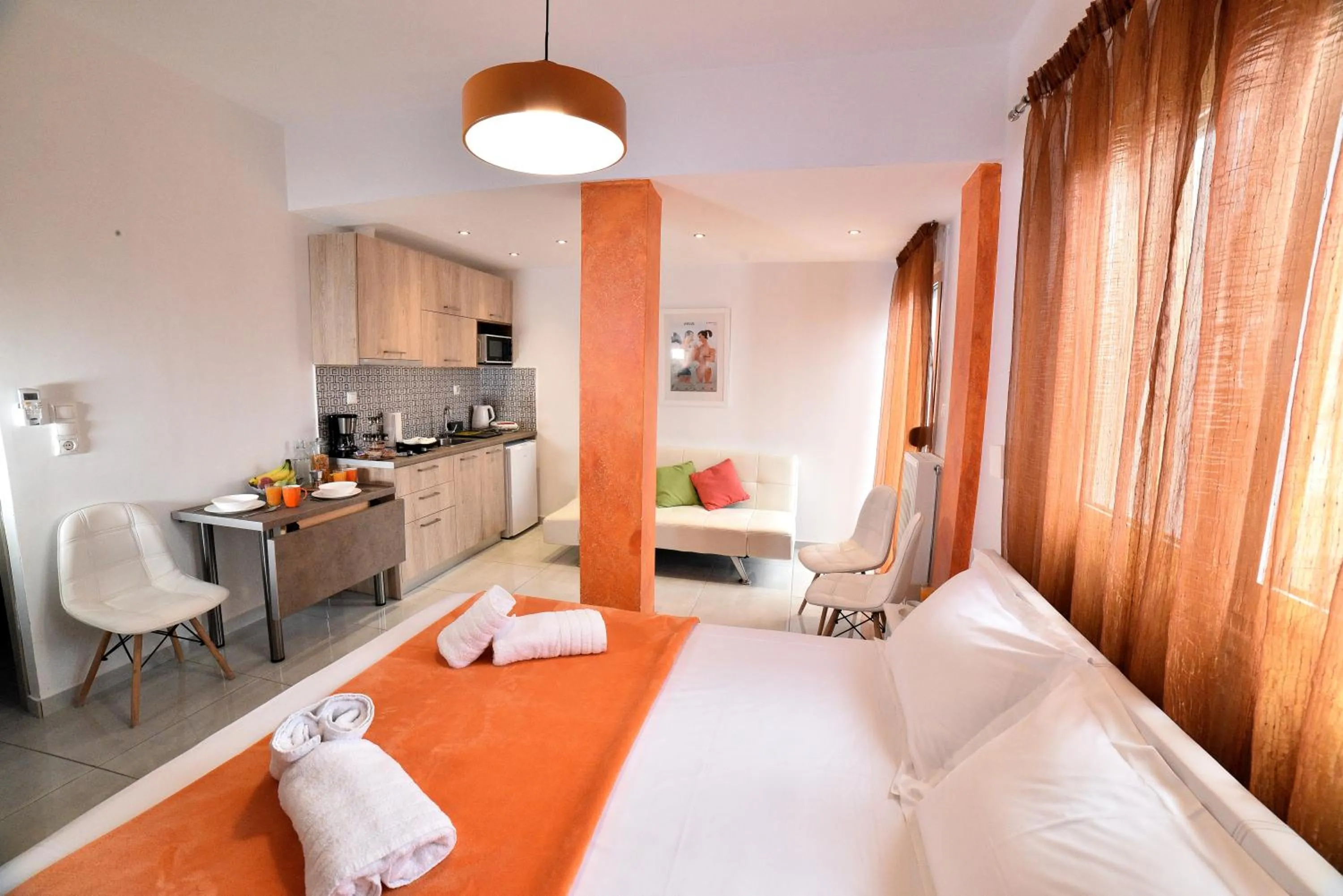 Bed in Central Athens Studios