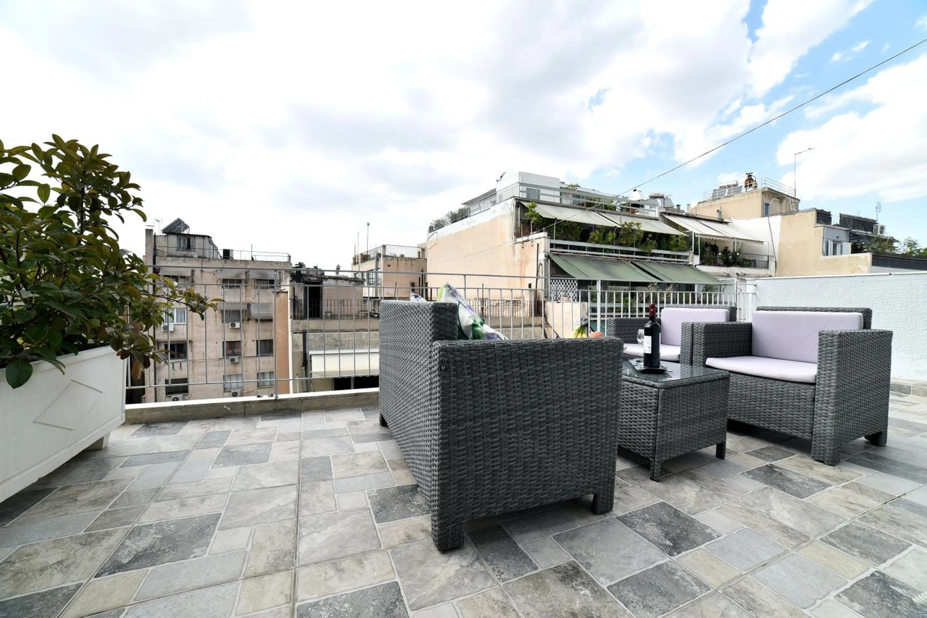 Balcony/Terrace in Central Athens Studios