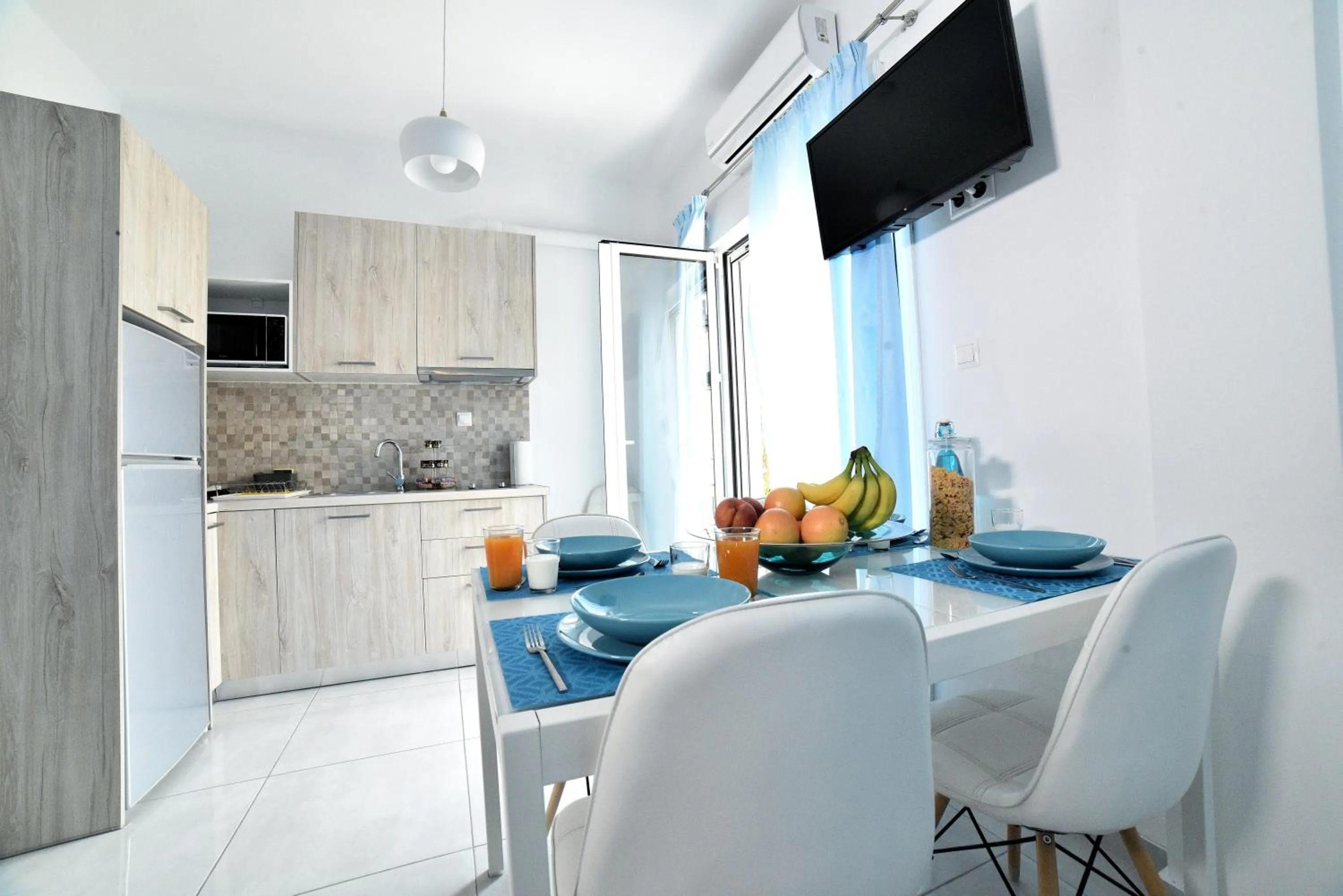 Kitchen or kitchenette in Central Athens Studios