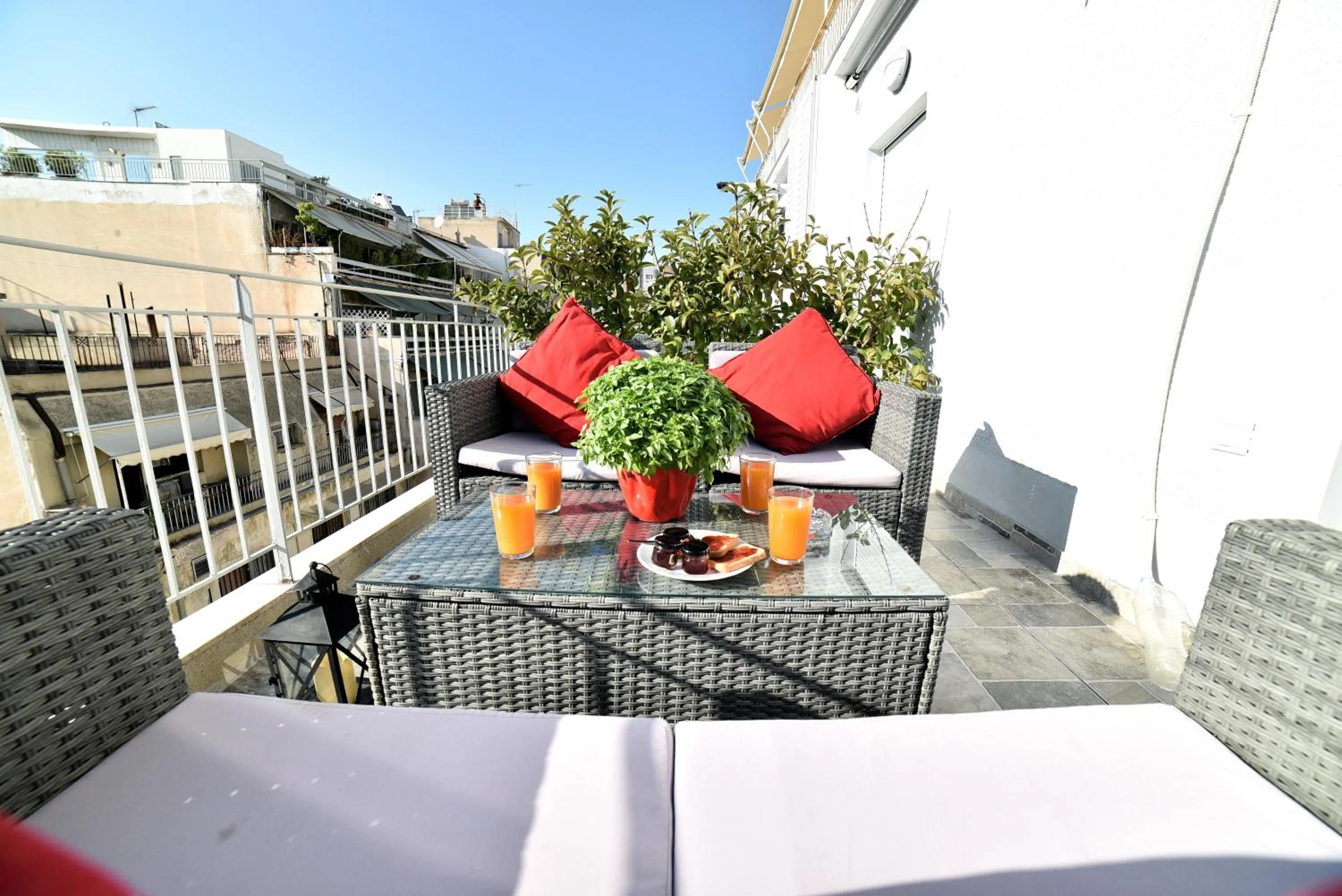 Balcony/Terrace in Central Athens Studios