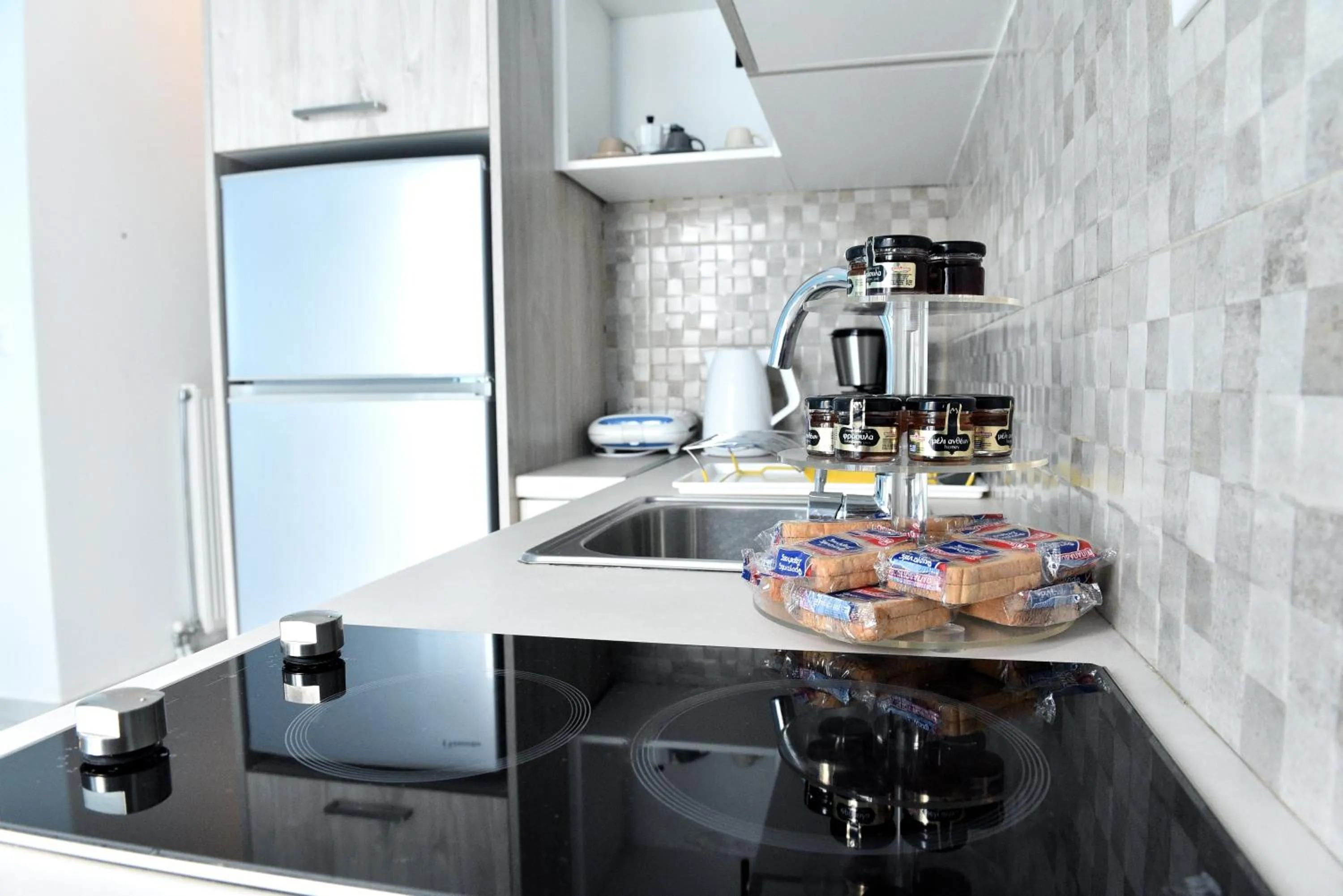 Kitchen or kitchenette in Central Athens Studios