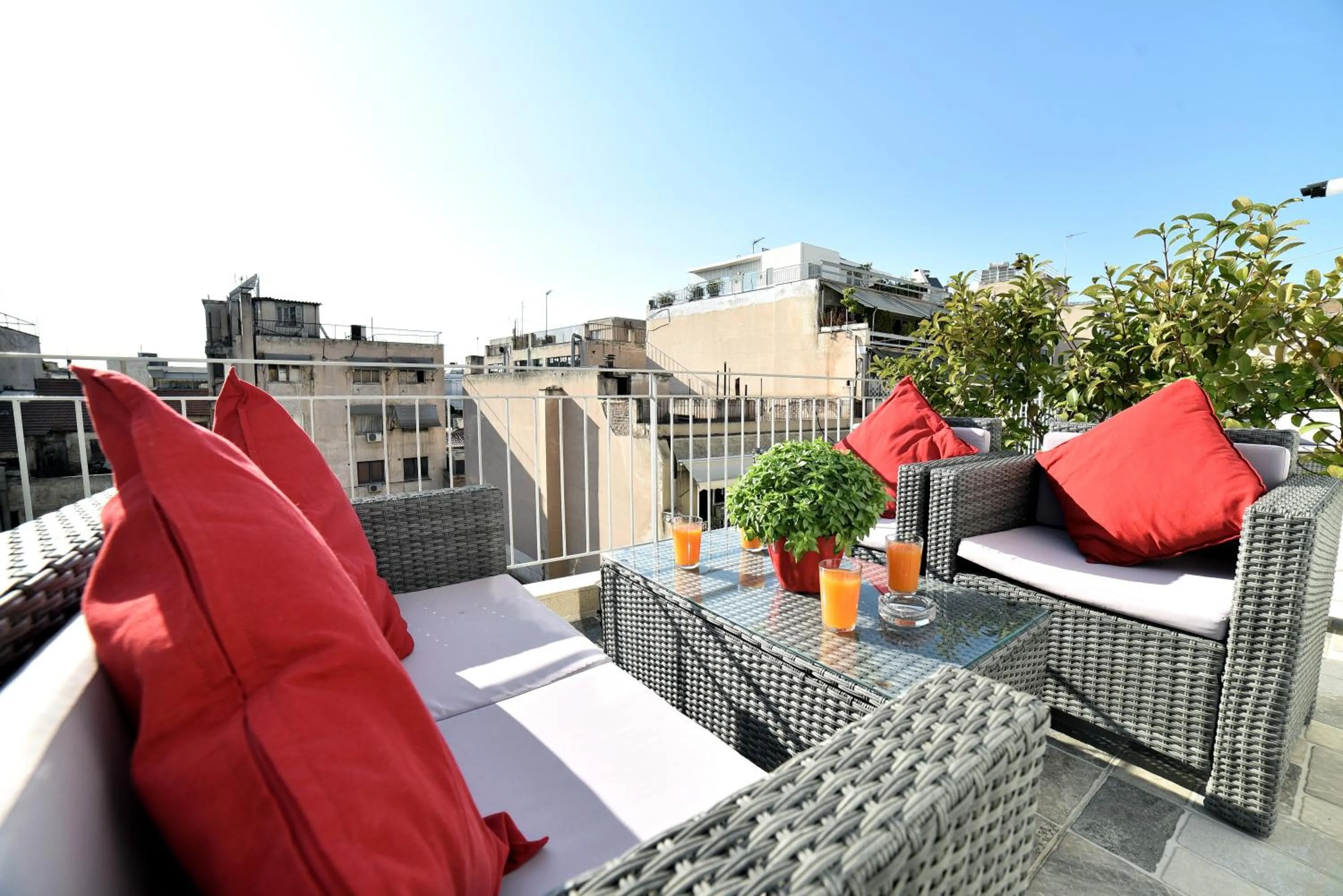 Balcony/Terrace in Central Athens Studios