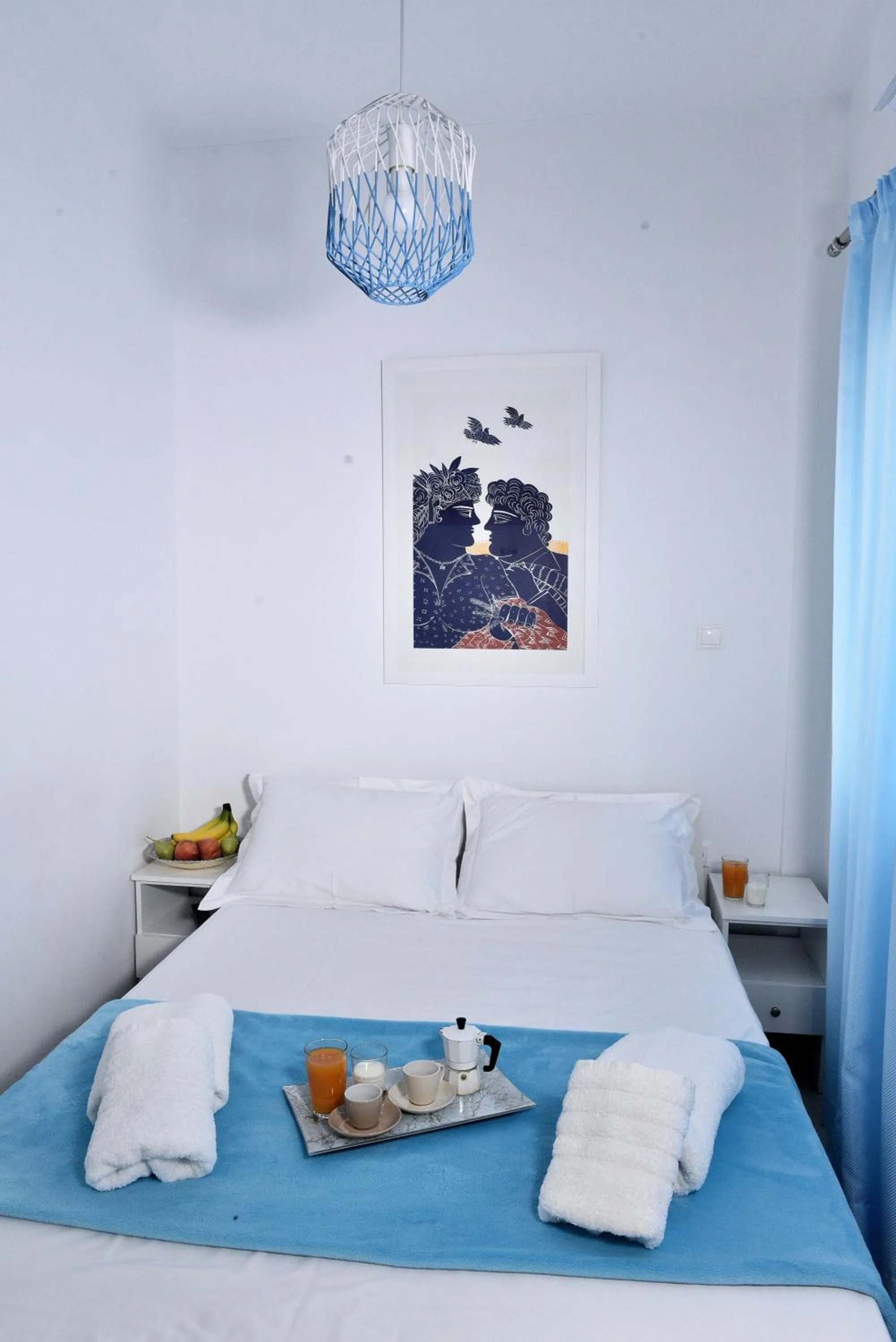 Photo of the whole room, Bed in Central Athens Studios