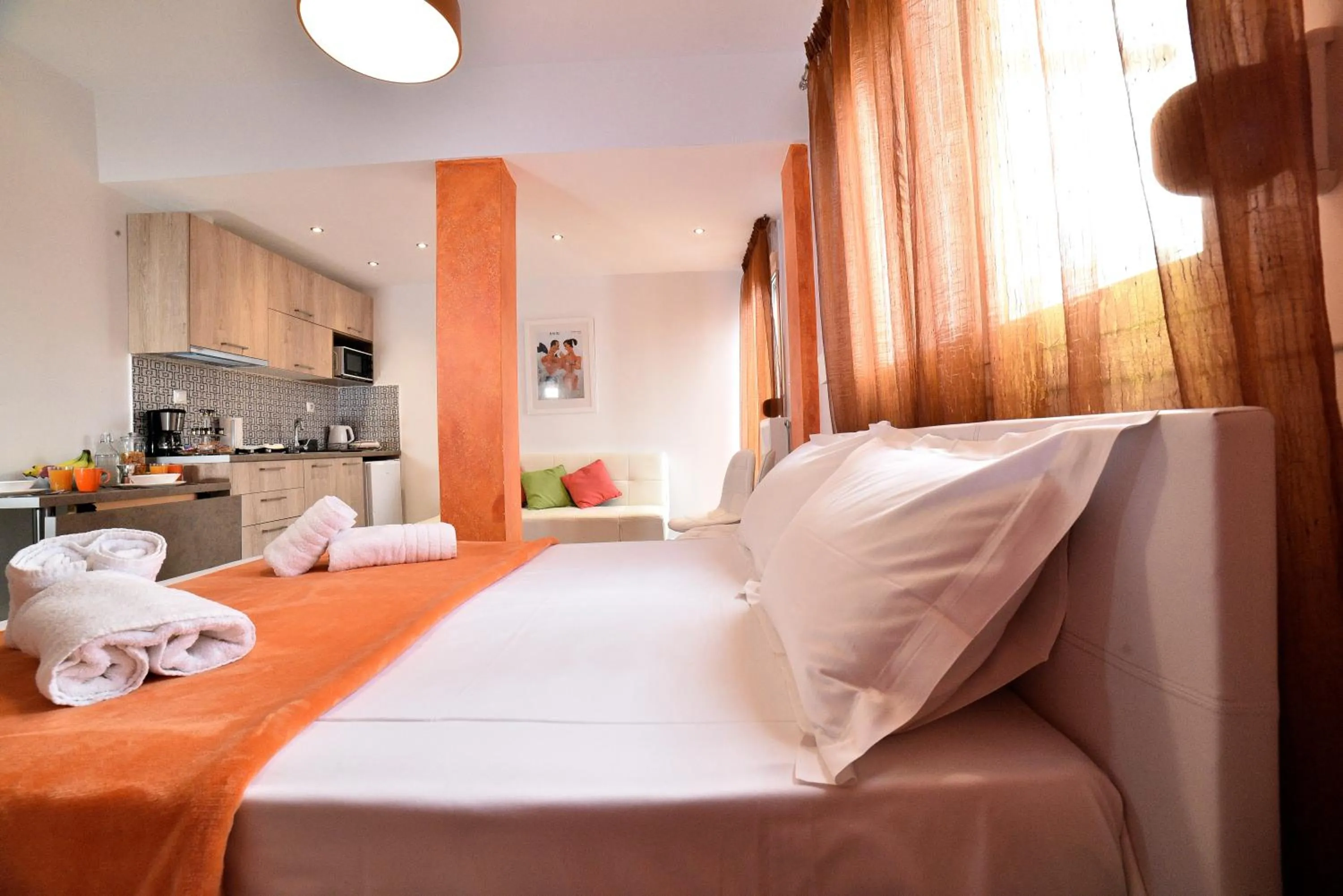 Bed in Central Athens Studios