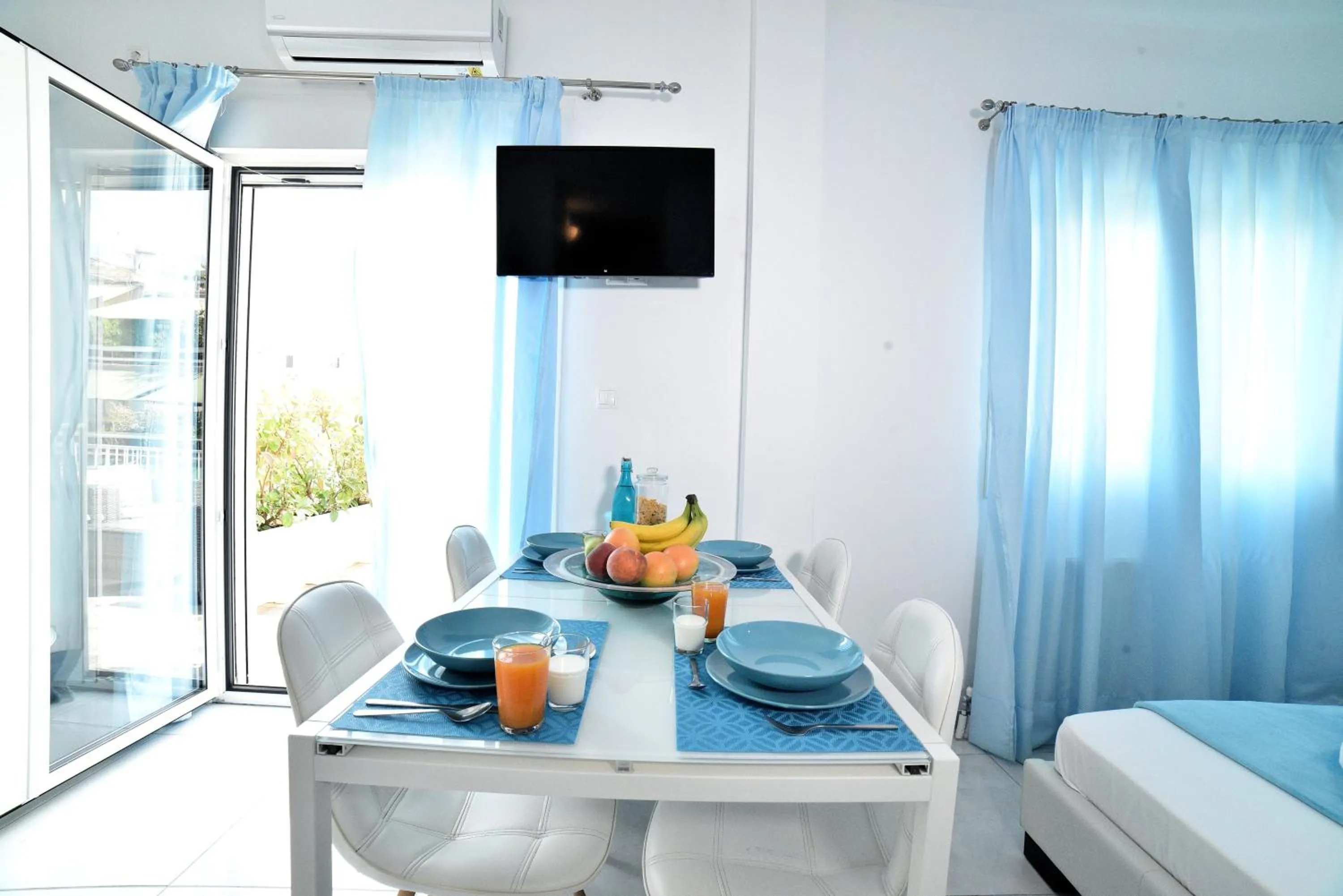 Dining area in Central Athens Studios