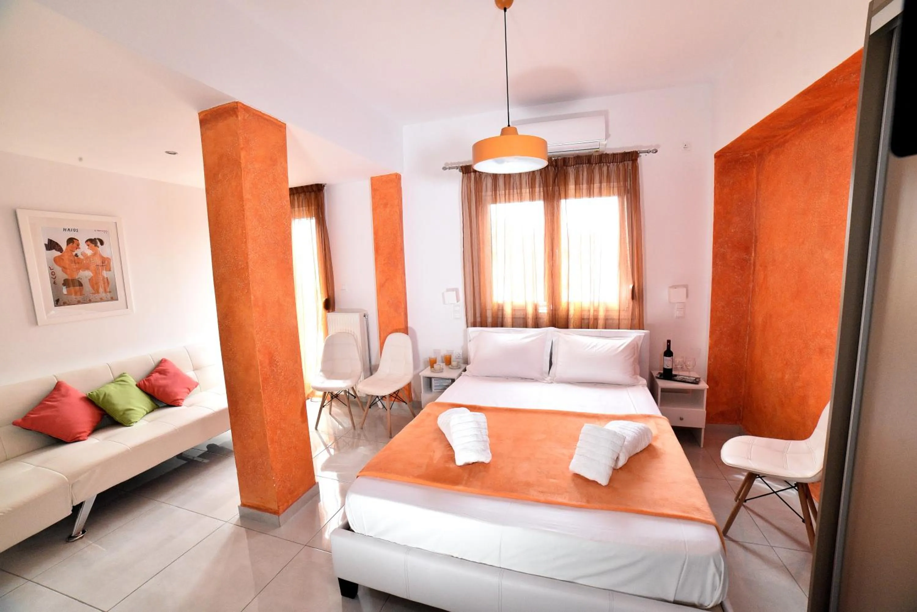 Bed in Central Athens Studios