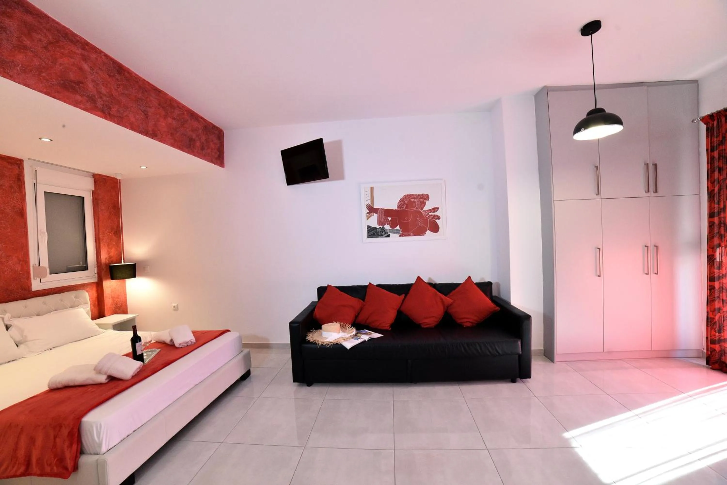 Bed in Central Athens Studios