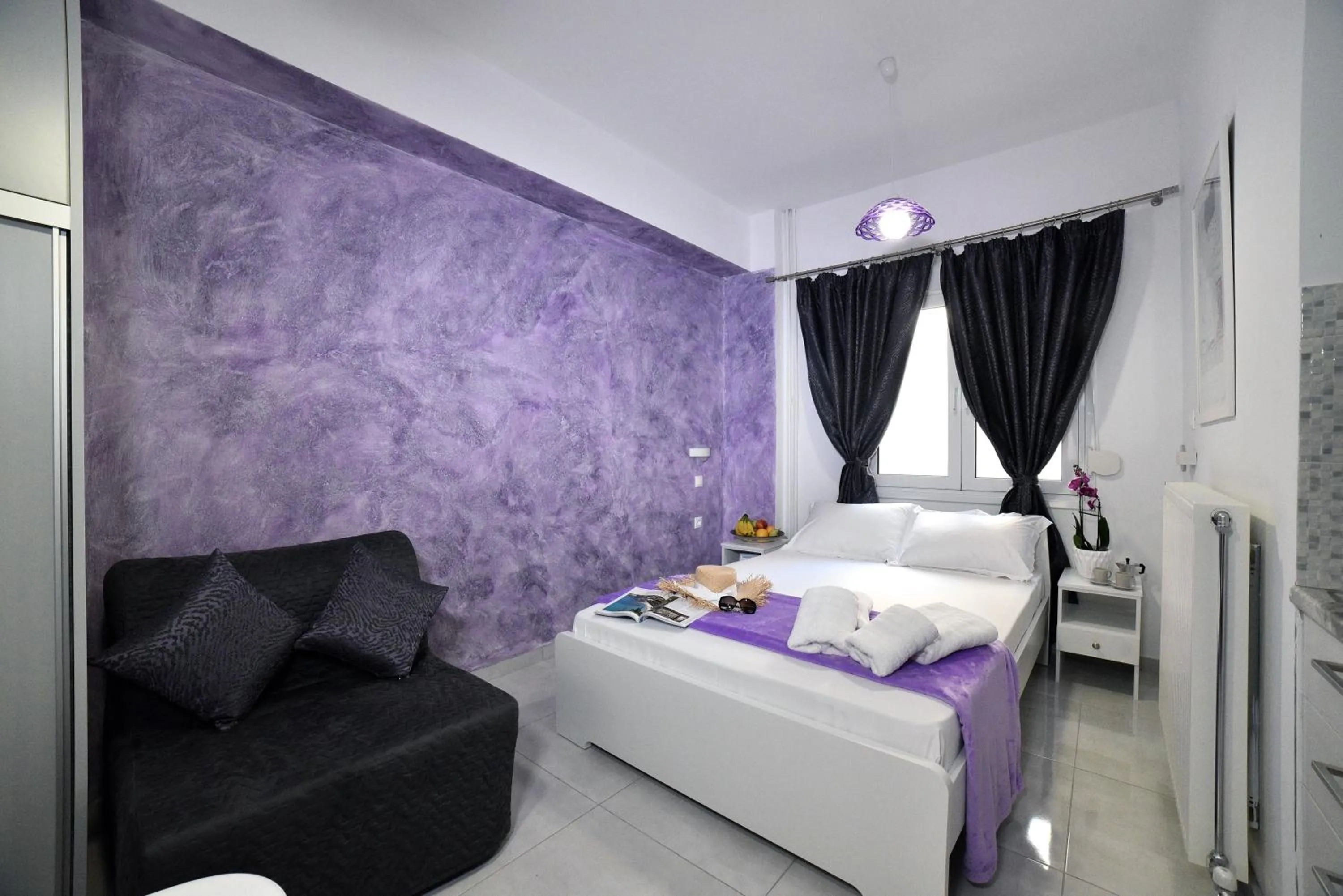 Bed in Central Athens Studios