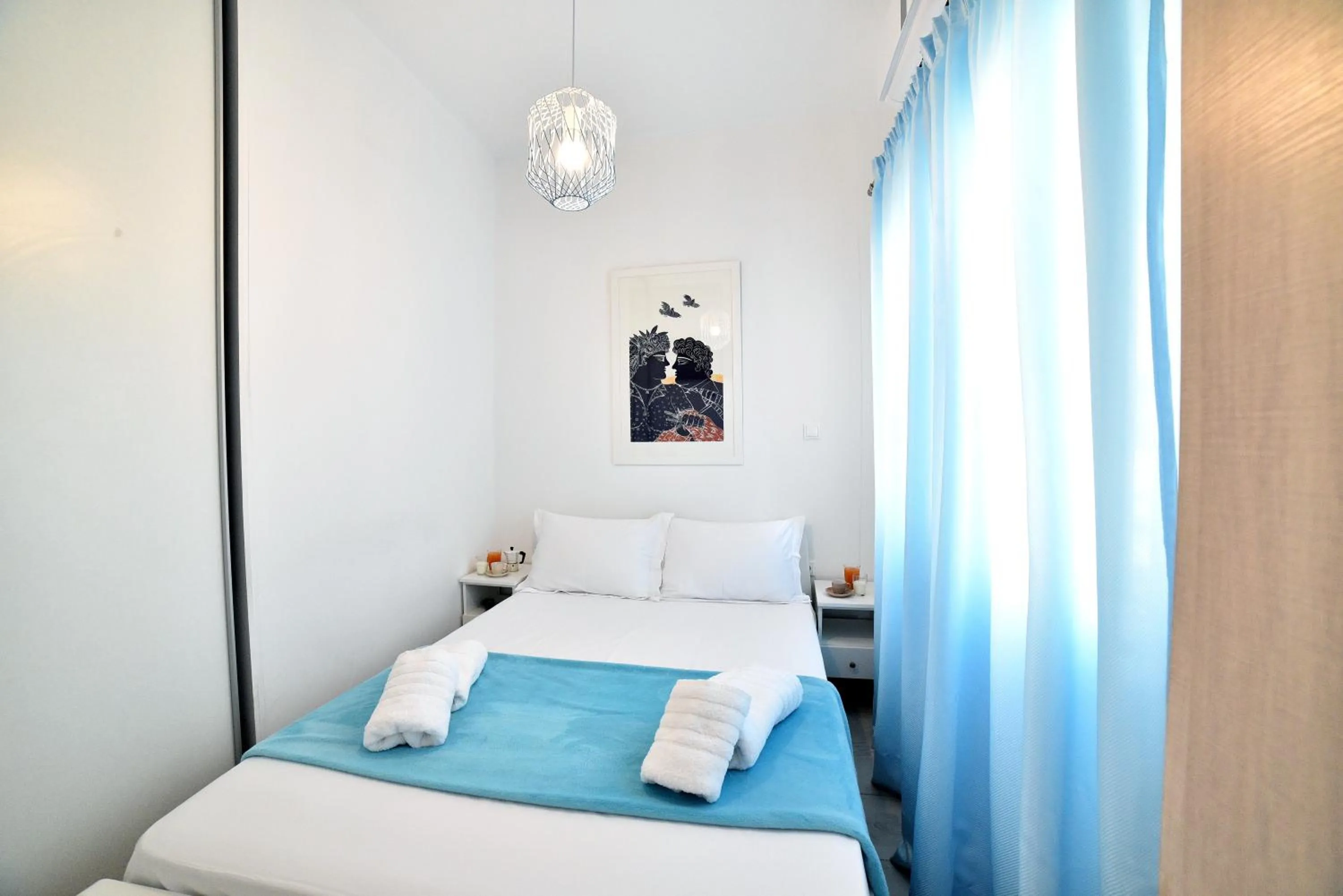 Bedroom, Bed in Central Athens Studios
