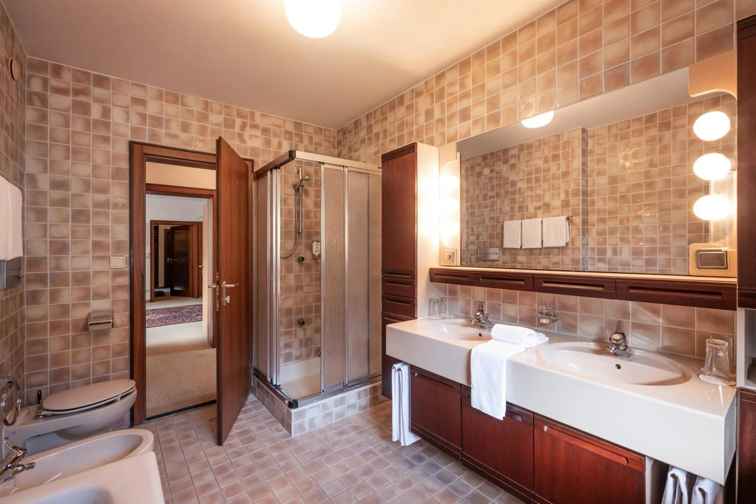 Bathroom in Aparthotel Andreas Hofer