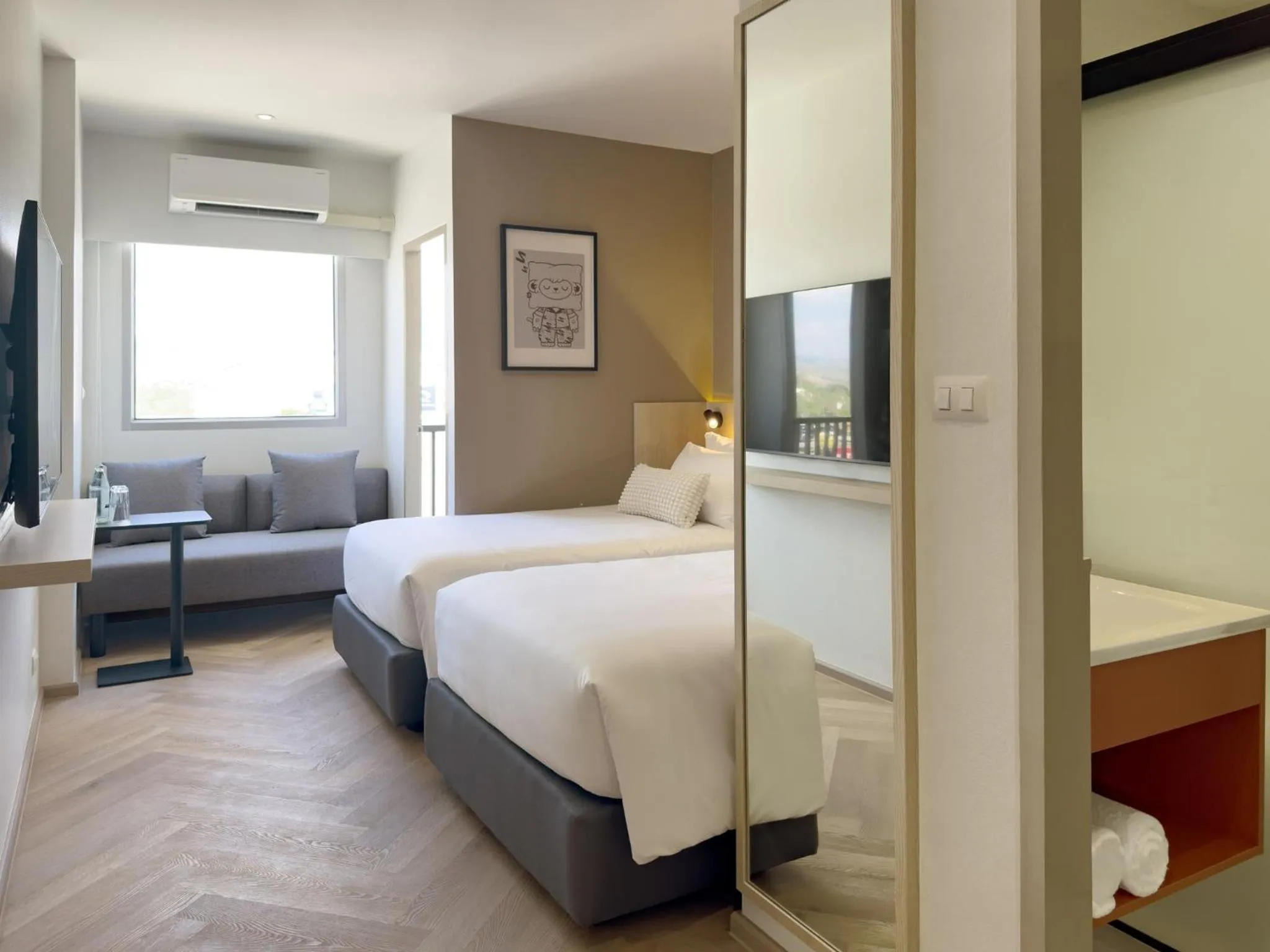 Bed in Fortune D Hotel Loei