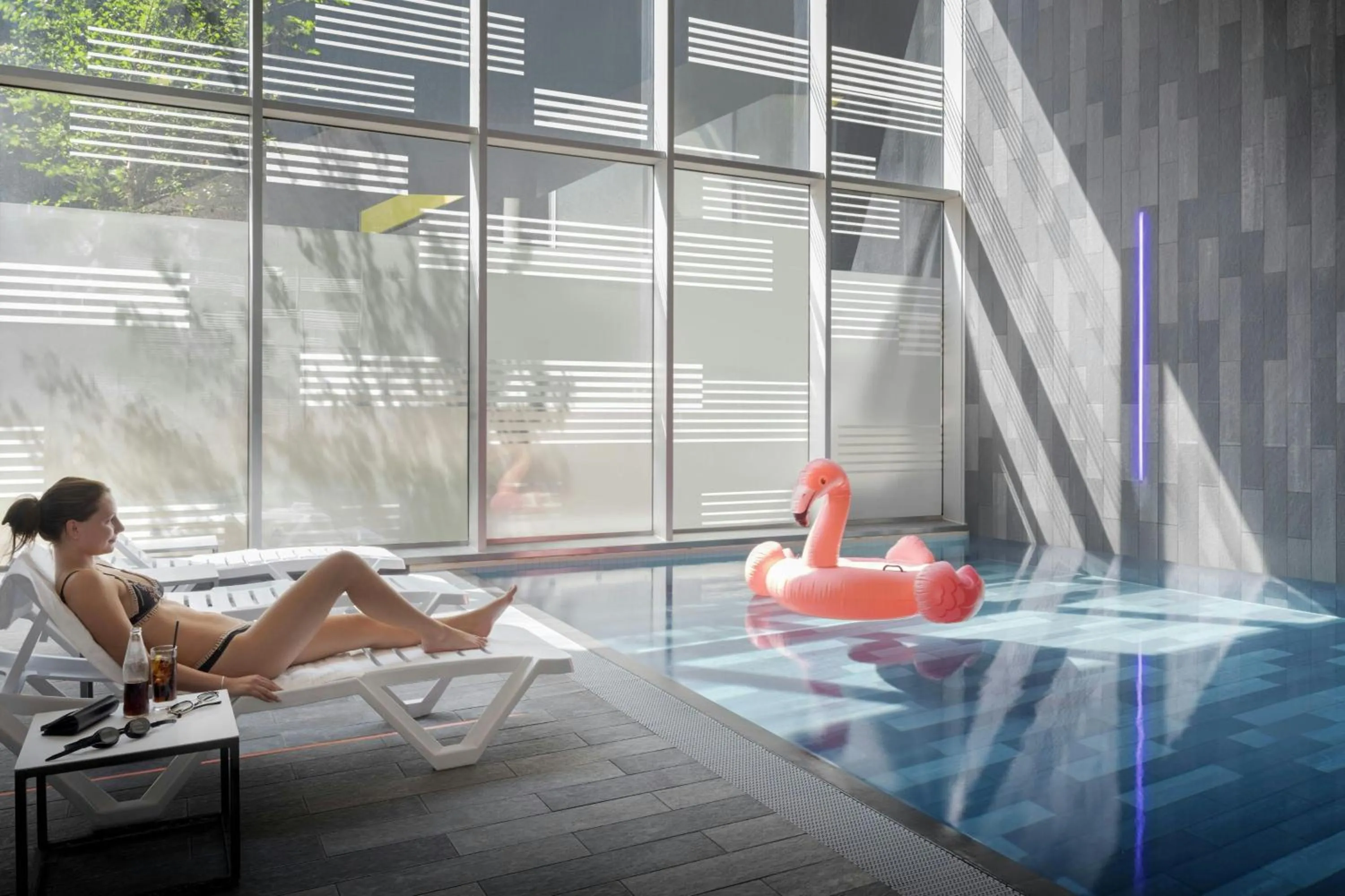 Swimming pool in Aloft London Excel