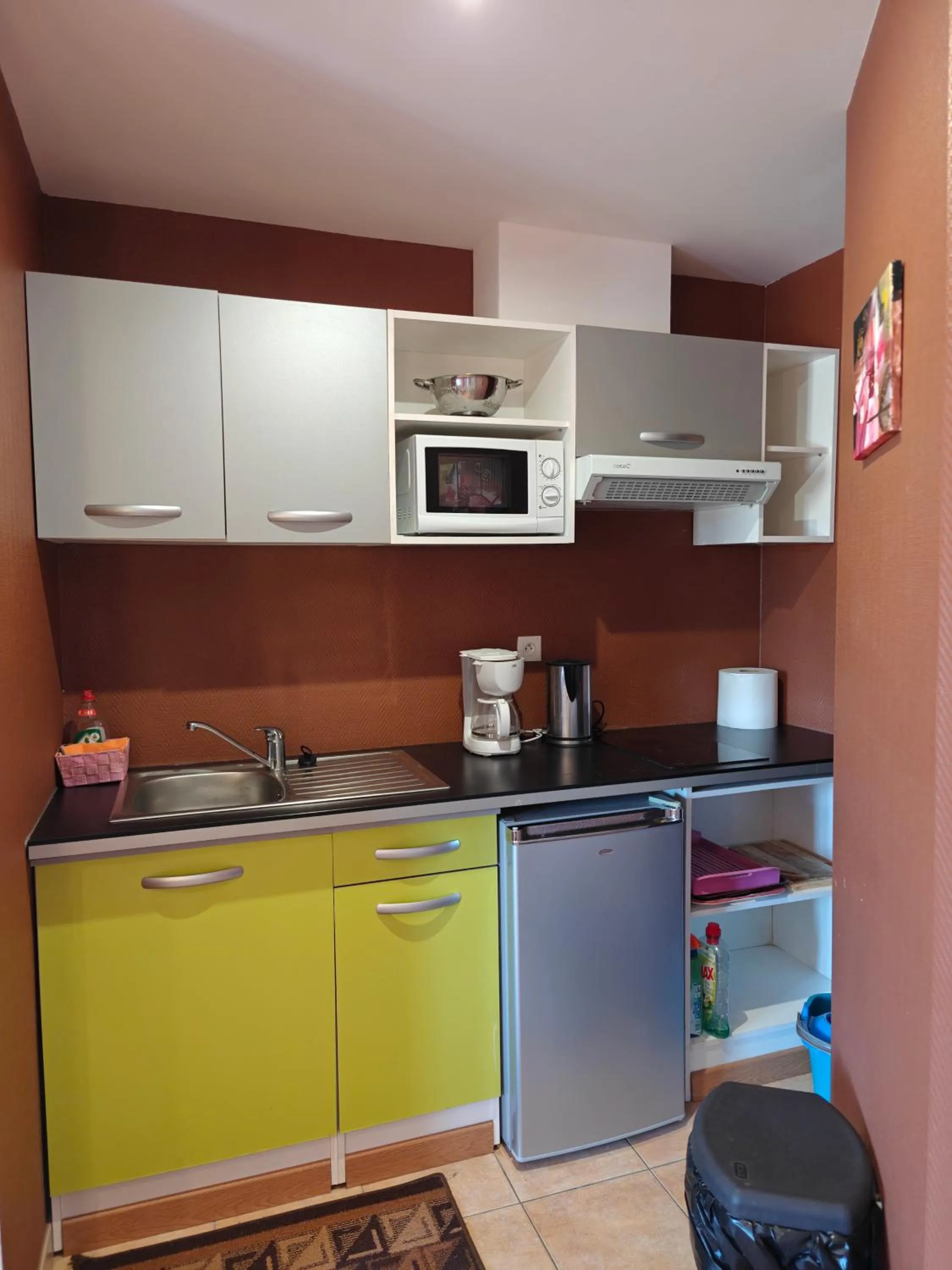 Kitchen or kitchenette in Le Catalan - Hôtel et appartements