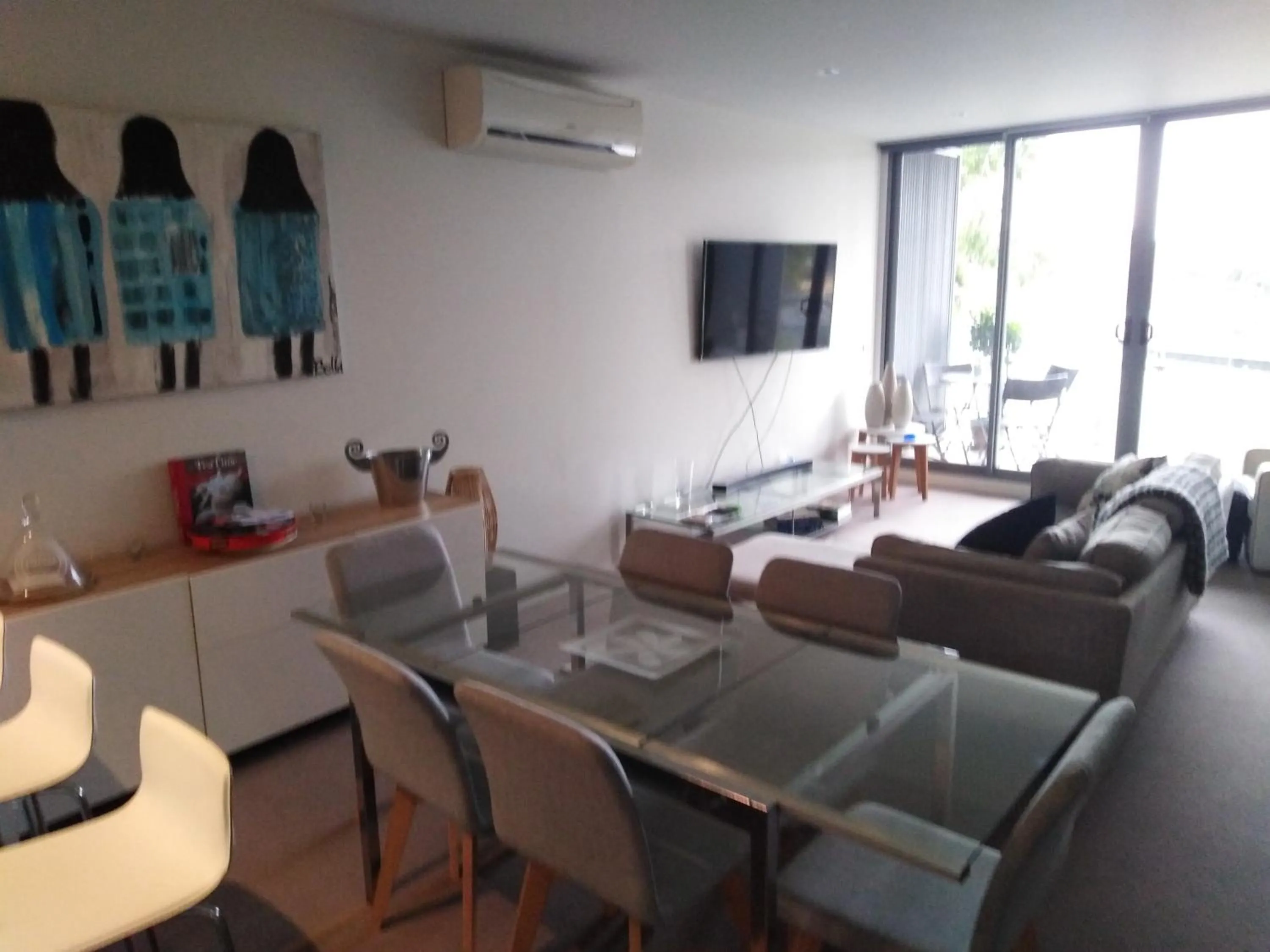 Living room in Marina View Apartment on the Maribyrnong River, Melbourne