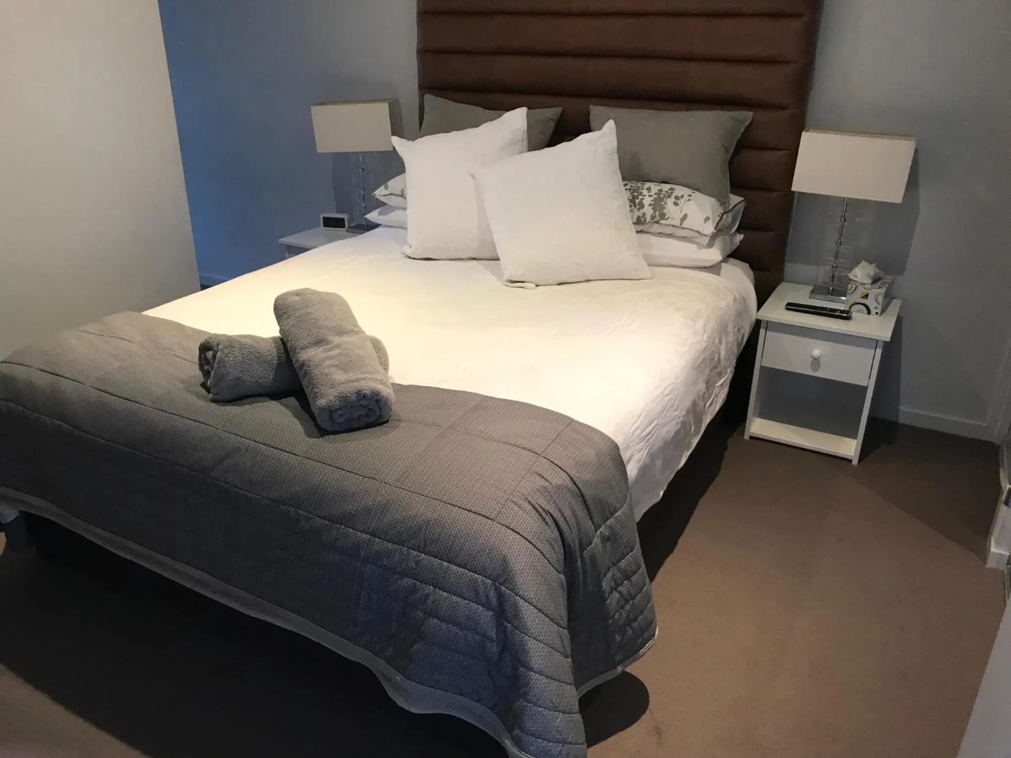 Bedroom, Bed in Marina View Apartment on the Maribyrnong River, Melbourne