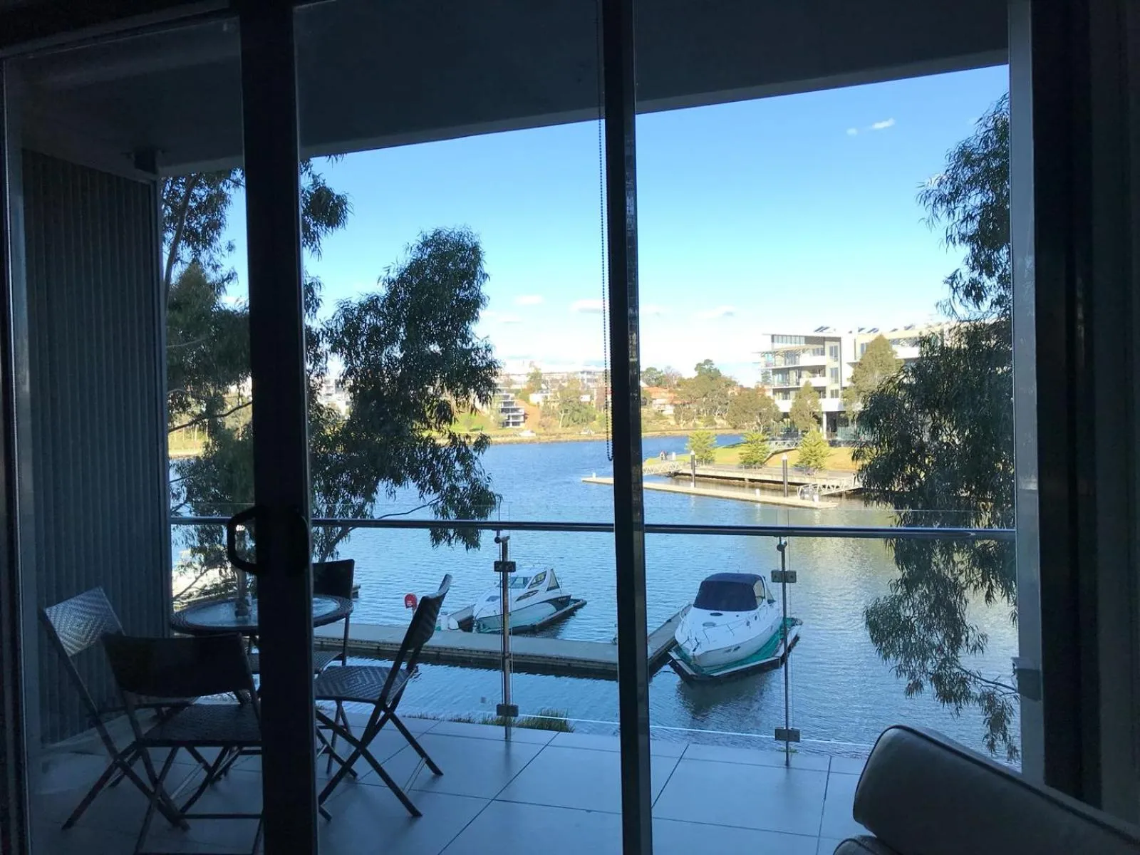 Lake view in Marina View Apartment on the Maribyrnong River, Melbourne