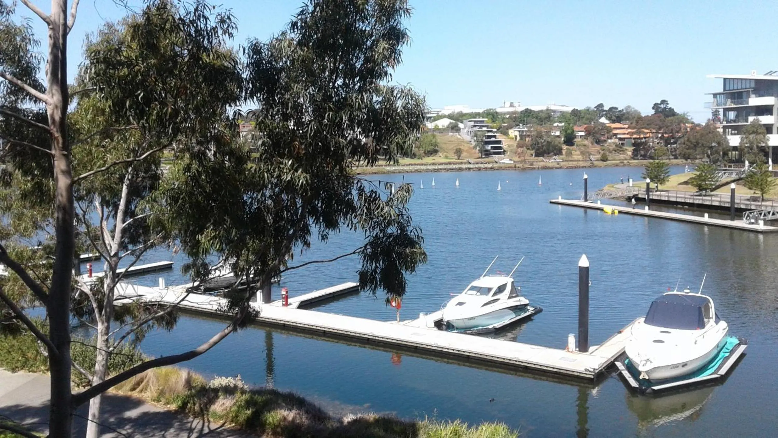 Lake view in Marina View Apartment on the Maribyrnong River, Melbourne