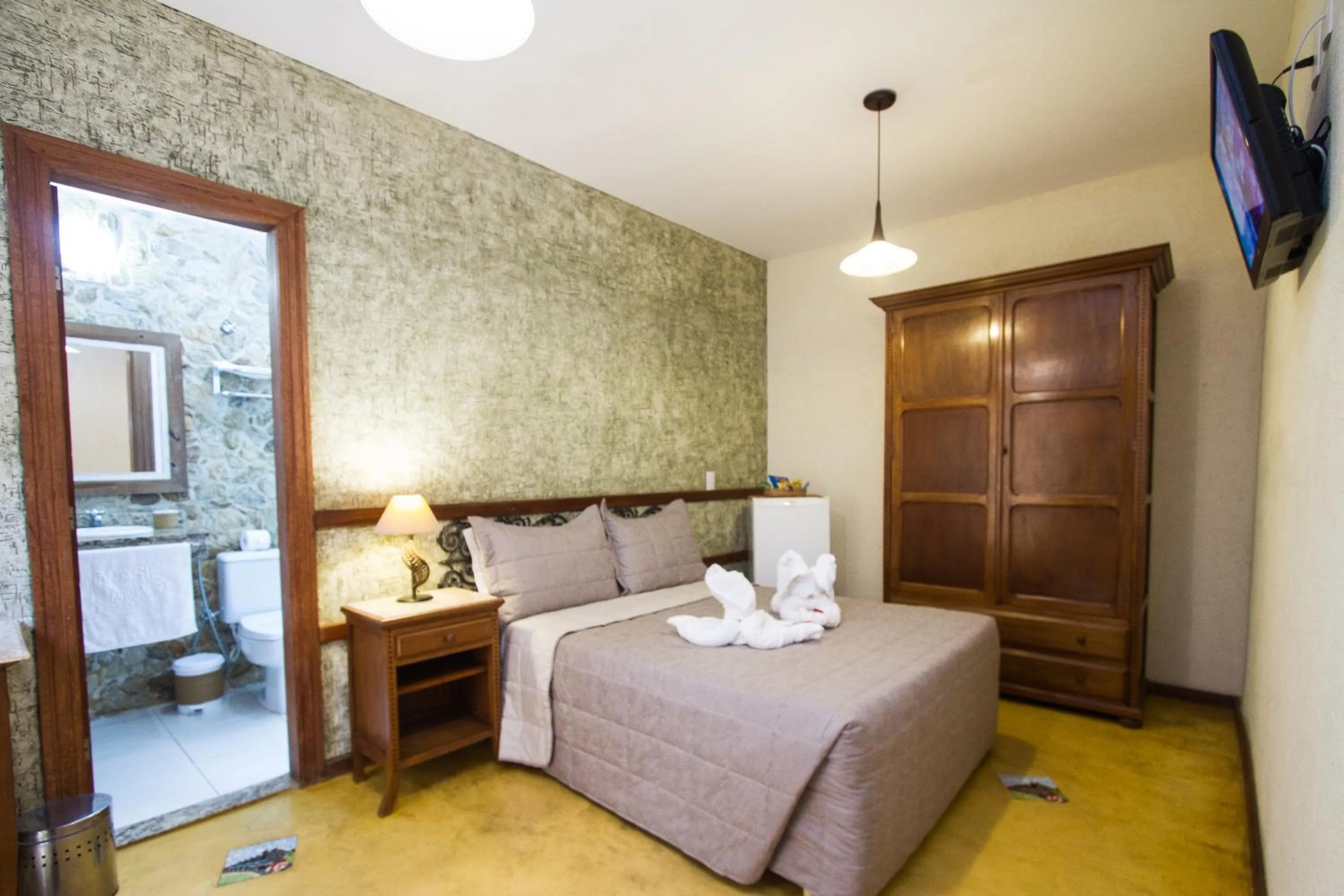 Bed in Pousada Brasil Nativo