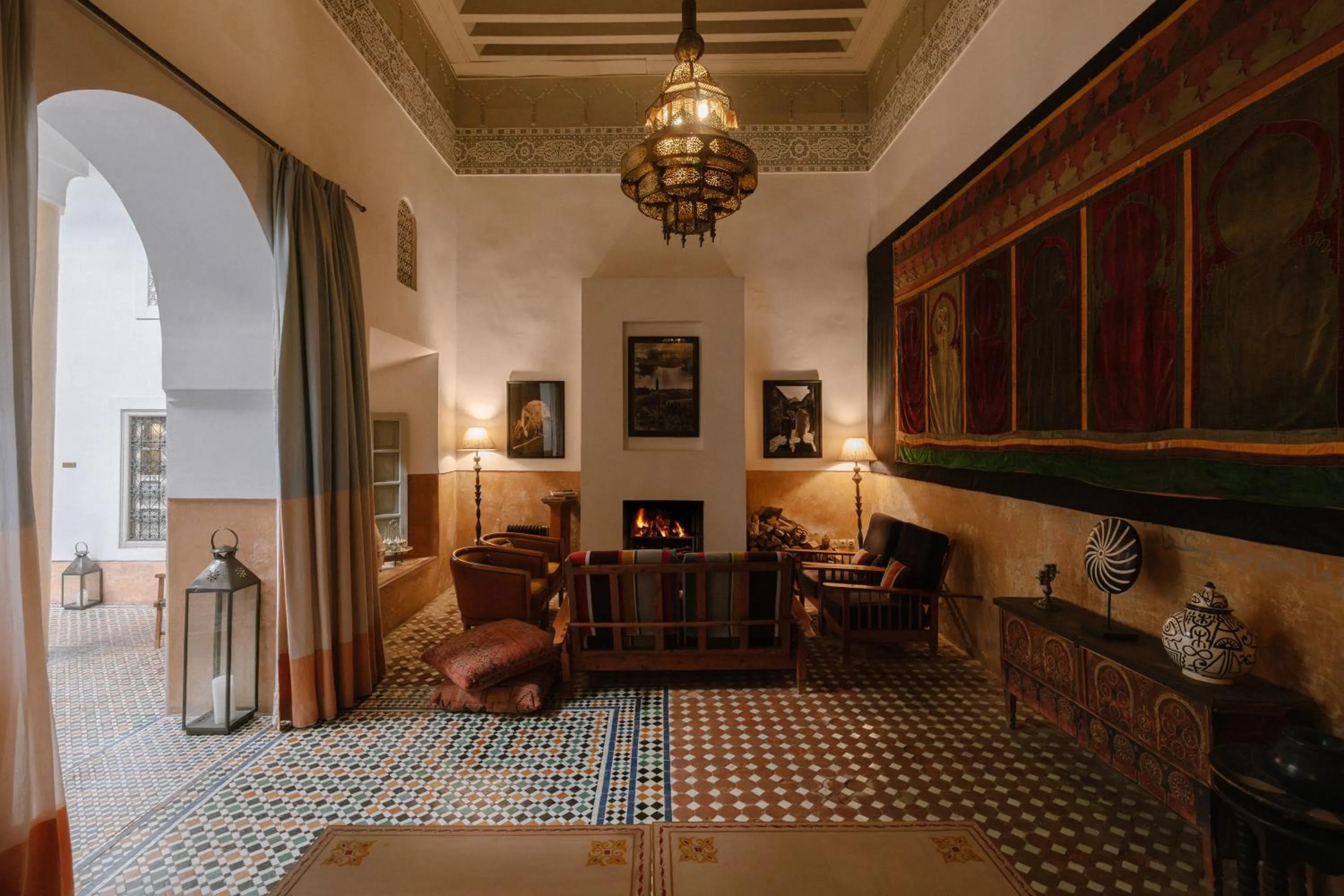 Seating area in Dar Lalla F'dila