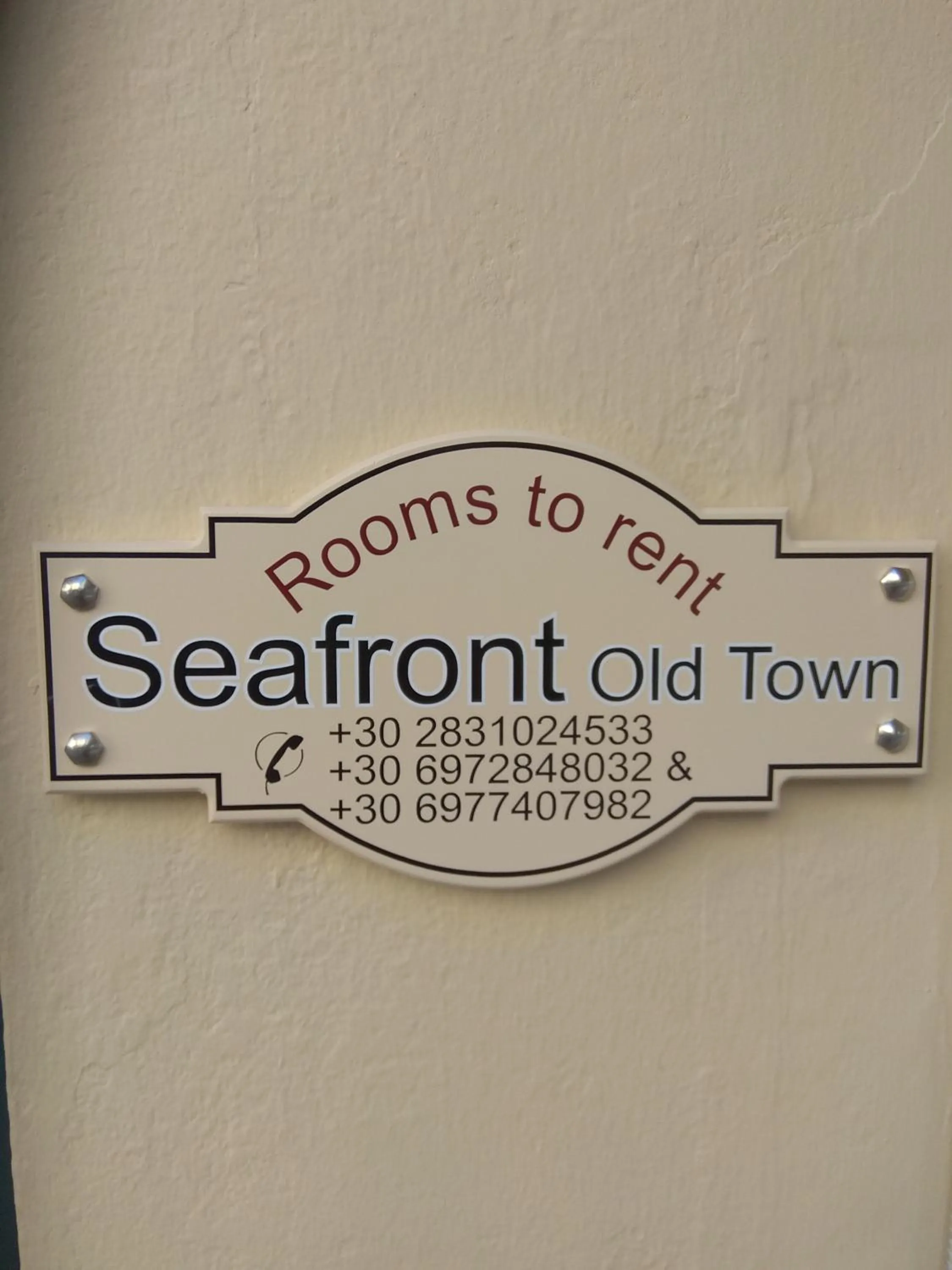 Logo/Certificate/Sign in Sea Front Old Town