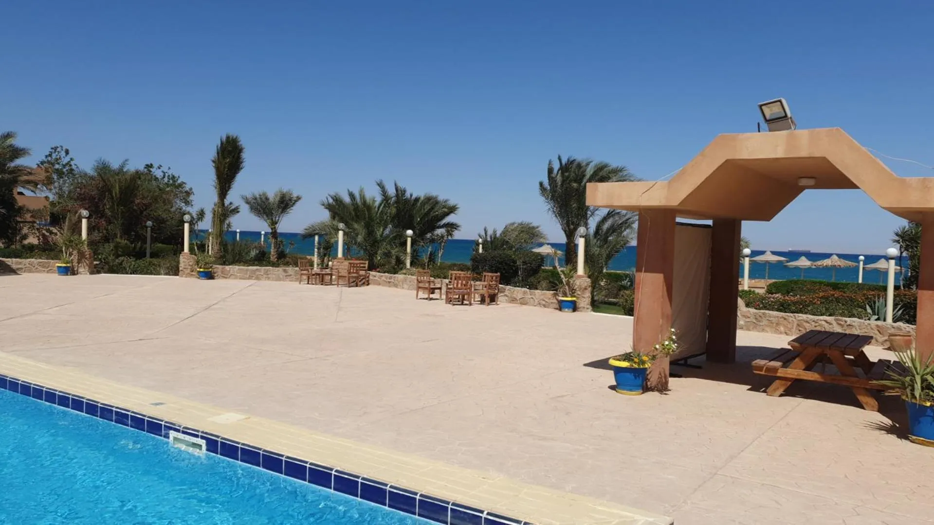 Pool view in Fanar Hotel