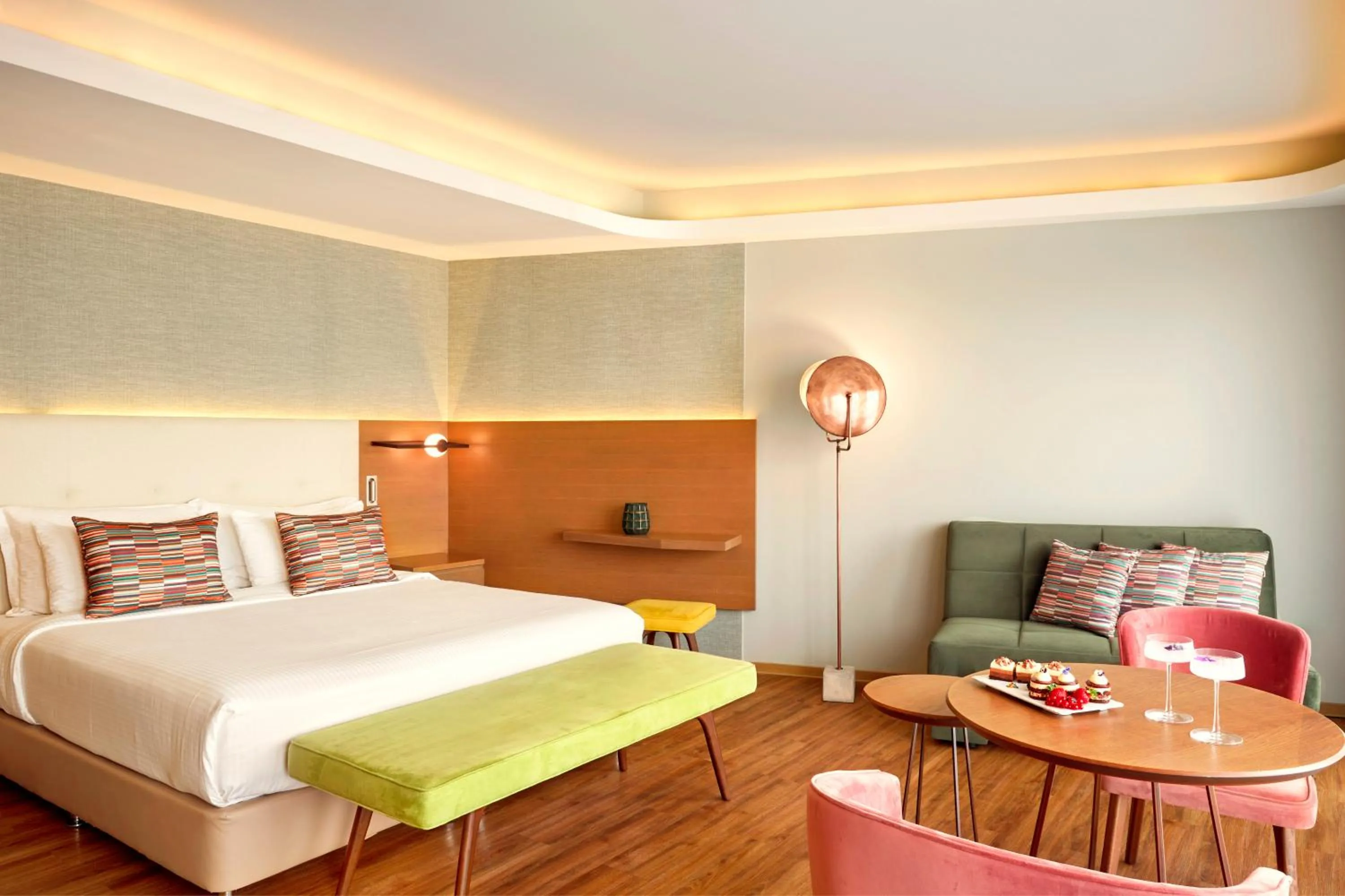 Bed in Zeus Essence Wyndham Athens Residence