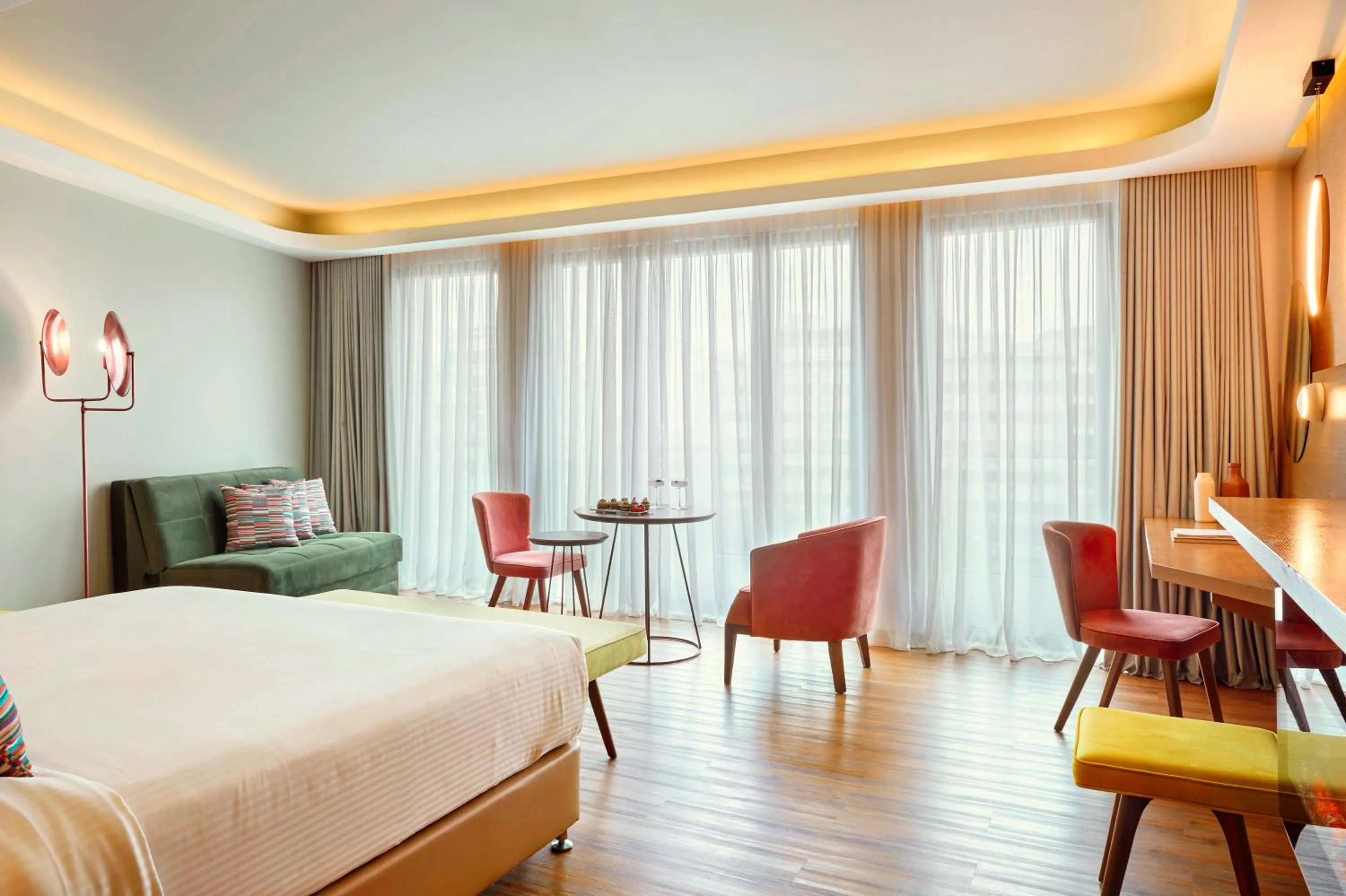 Bed in Zeus Essence Wyndham Athens Residence