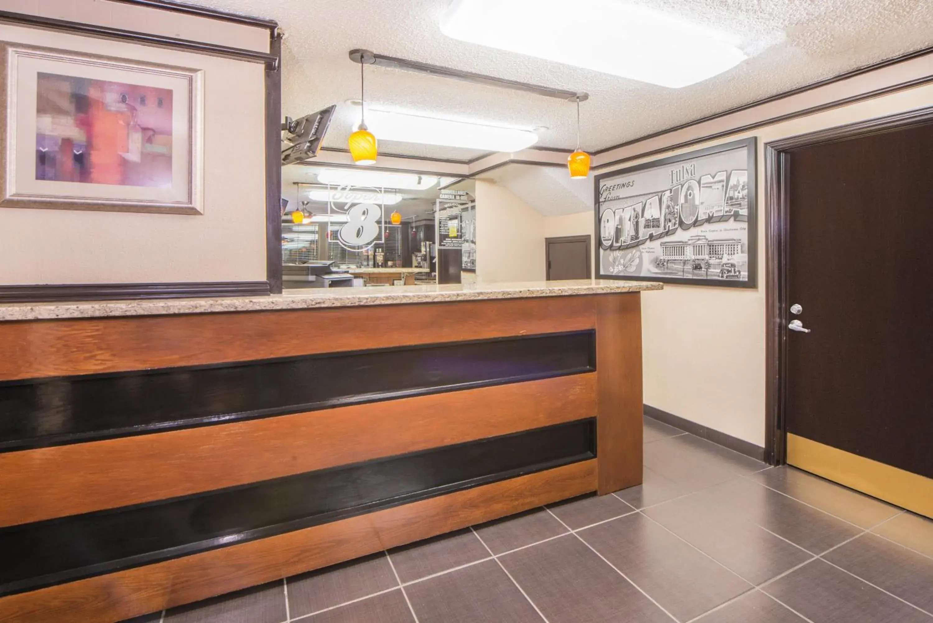 Lobby or reception in Super 8 by Wyndham Tulsa/Arpt/St Fairgrounds Lobby or reception in Super 8 by Wyndham Tulsa/Arpt/St Fairgrounds