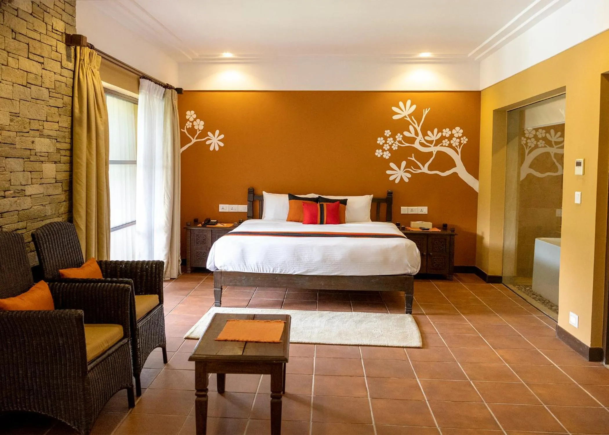 Bed in Temple Tree Resort & Spa, Pokhara