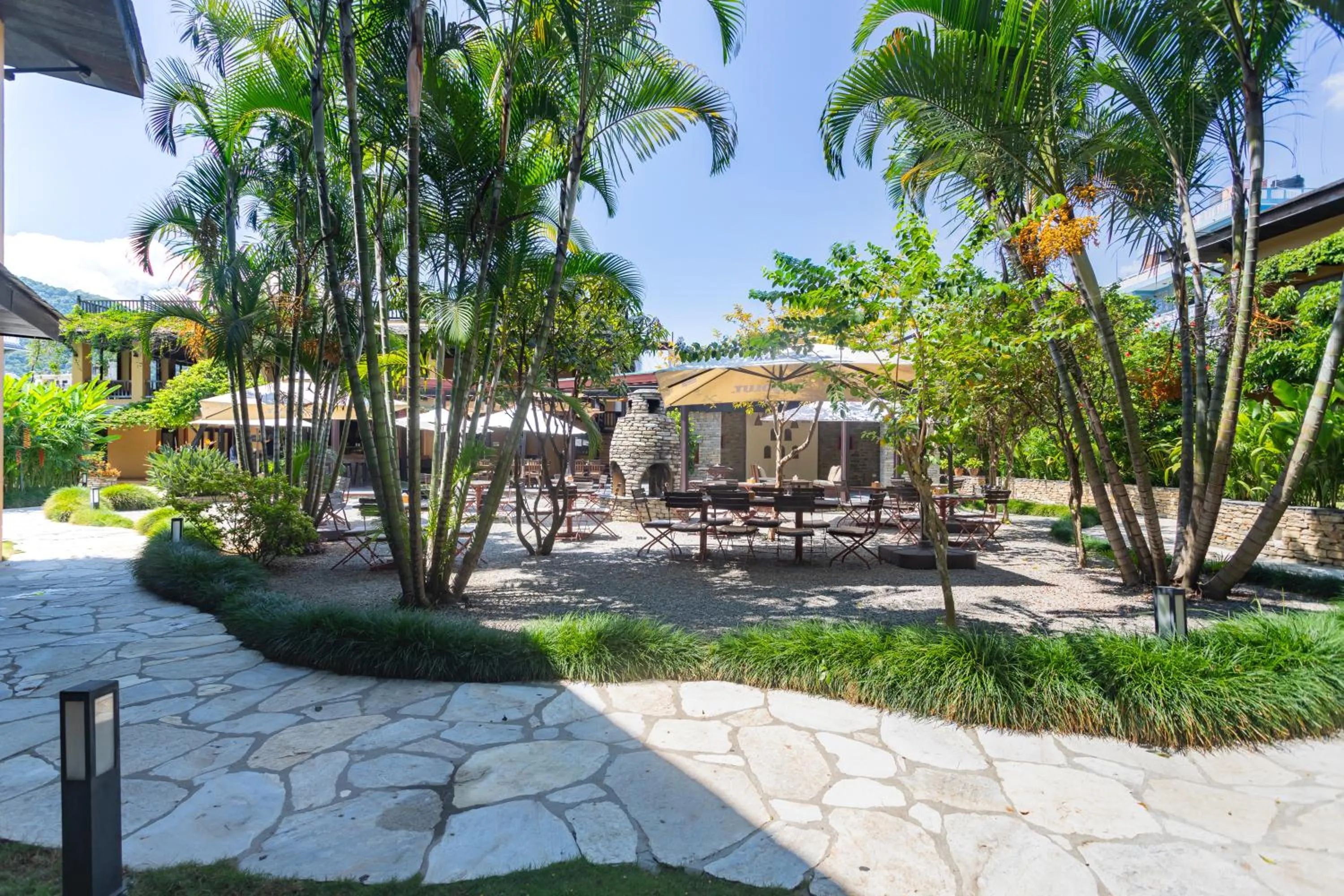 Patio in Temple Tree Resort & Spa, Pokhara