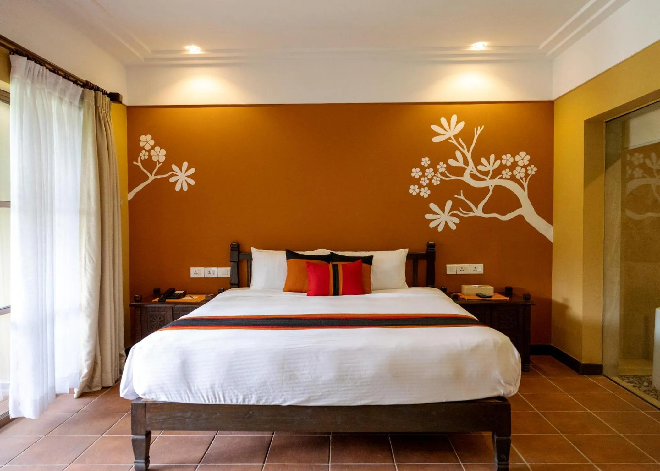 Bed in Temple Tree Resort & Spa, Pokhara