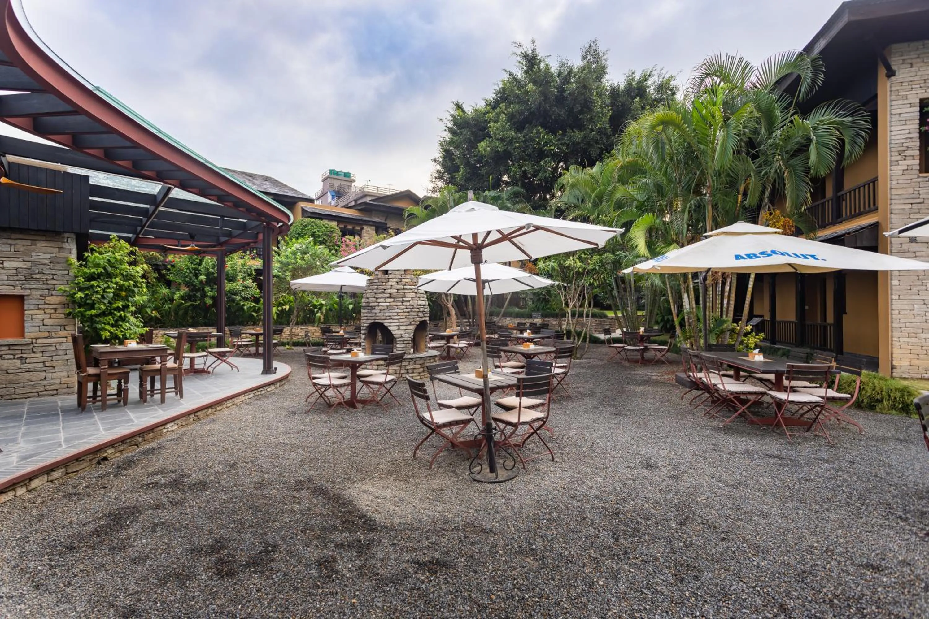 Patio in Temple Tree Resort & Spa, Pokhara