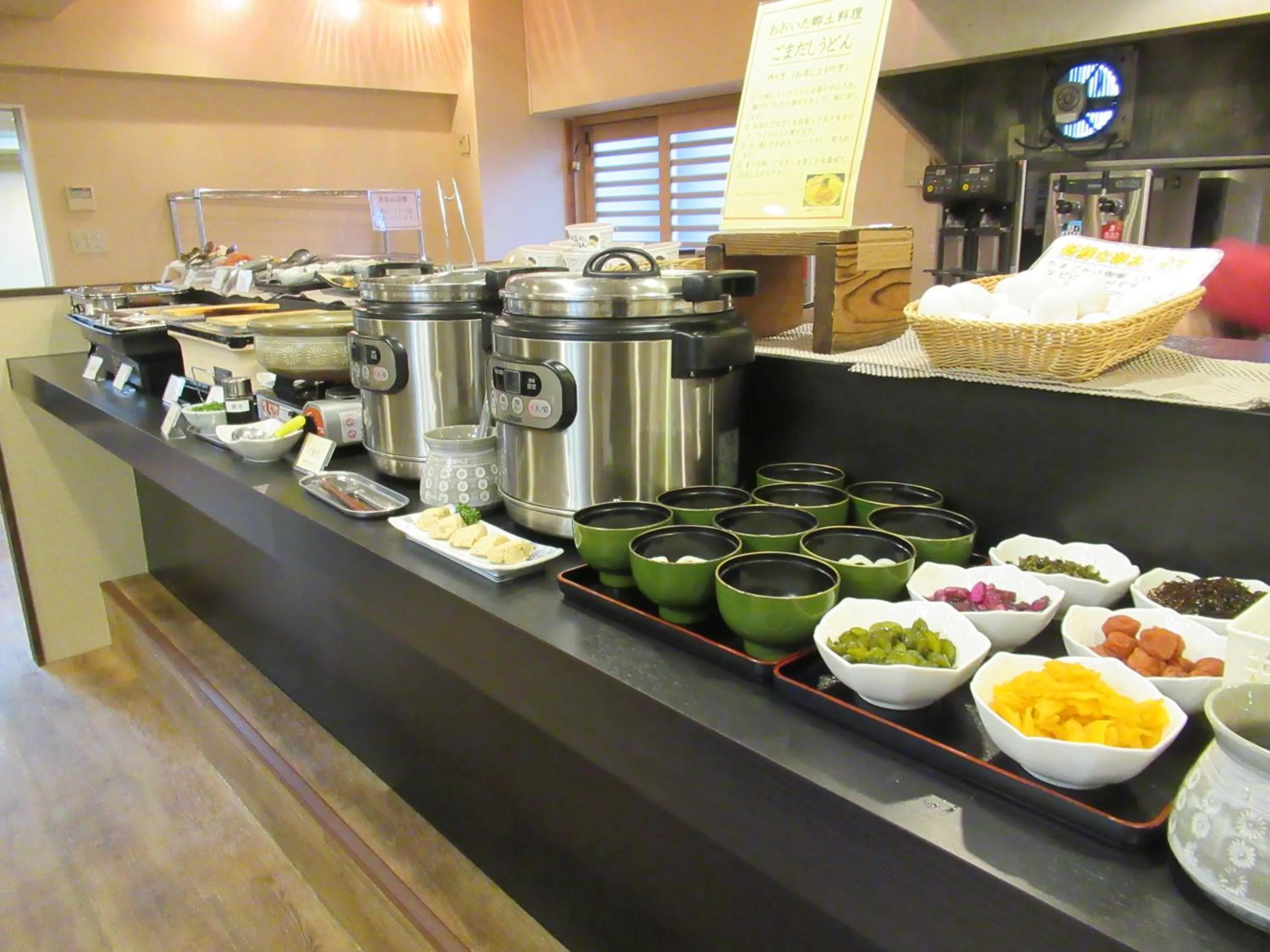 Buffet breakfast in Tsurusaki Hotel