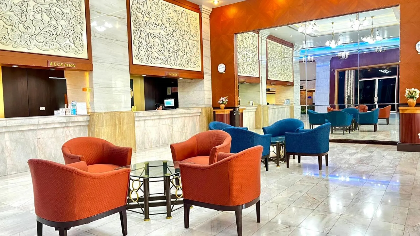 Seating area in Asian Hotel