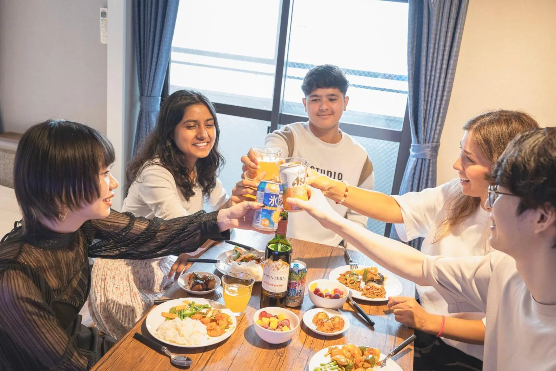 People in e-stay namba