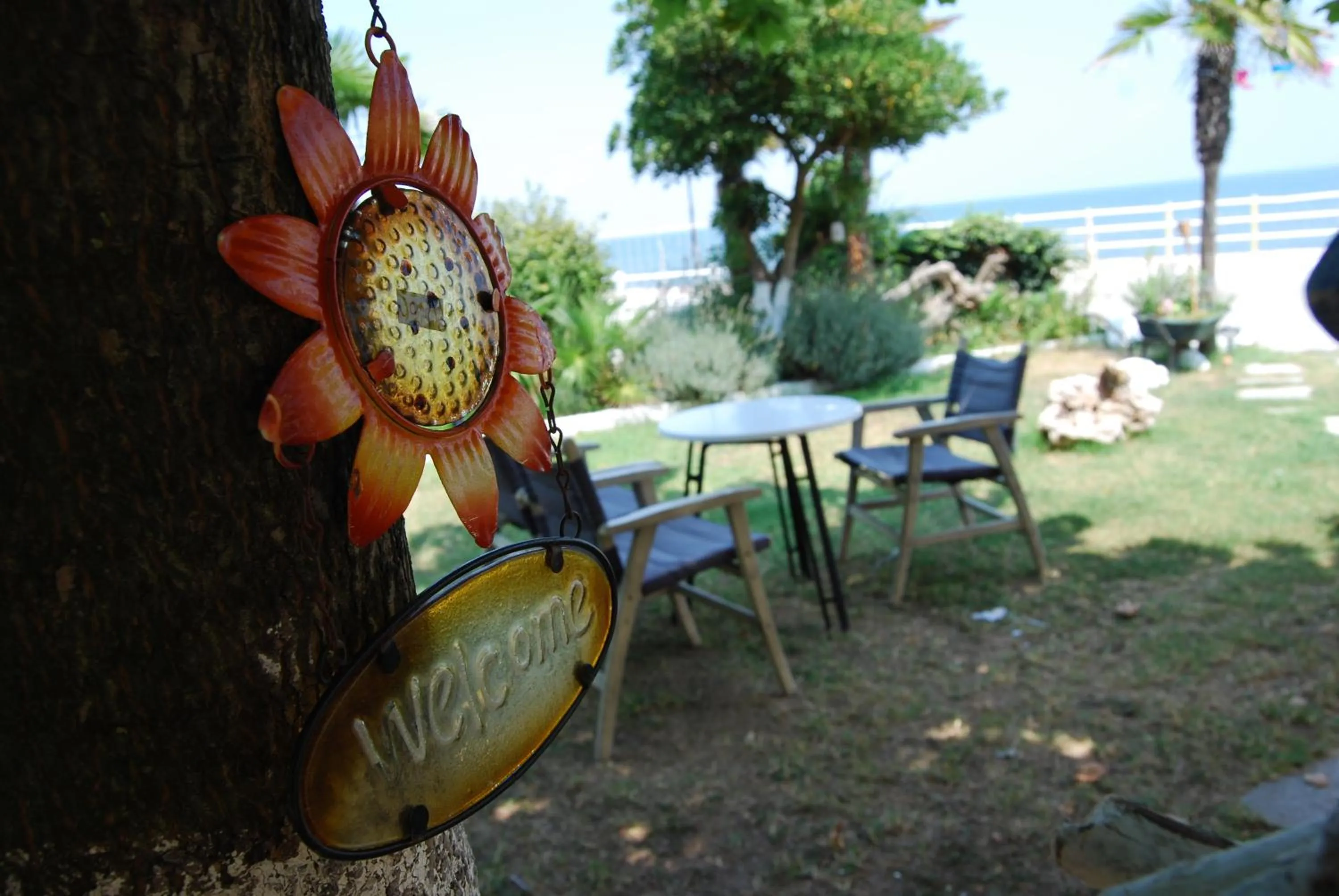 Patio in Hotel Achillion